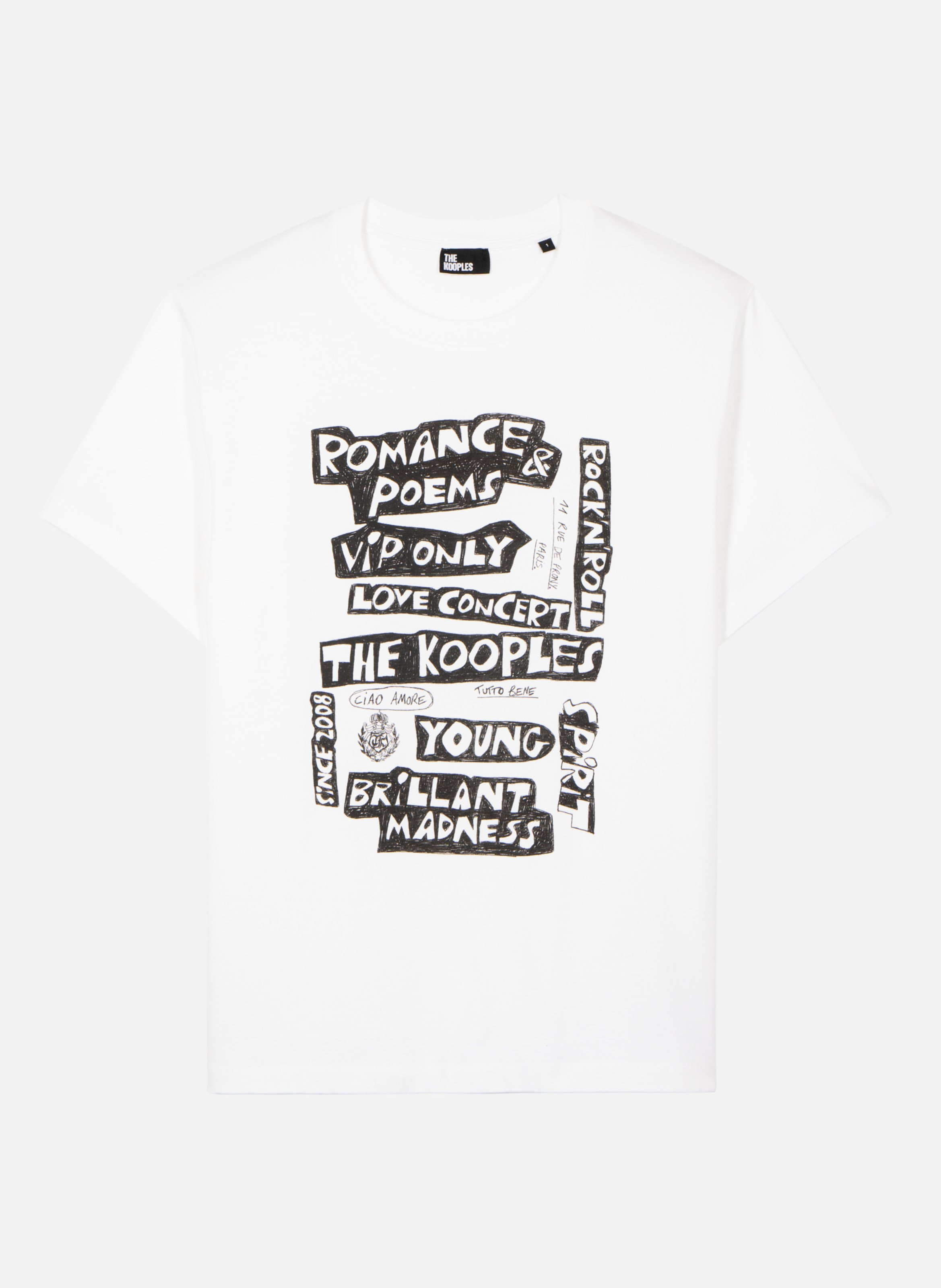 T-shirt avec sérigraphie THE KOOPLES Blanc