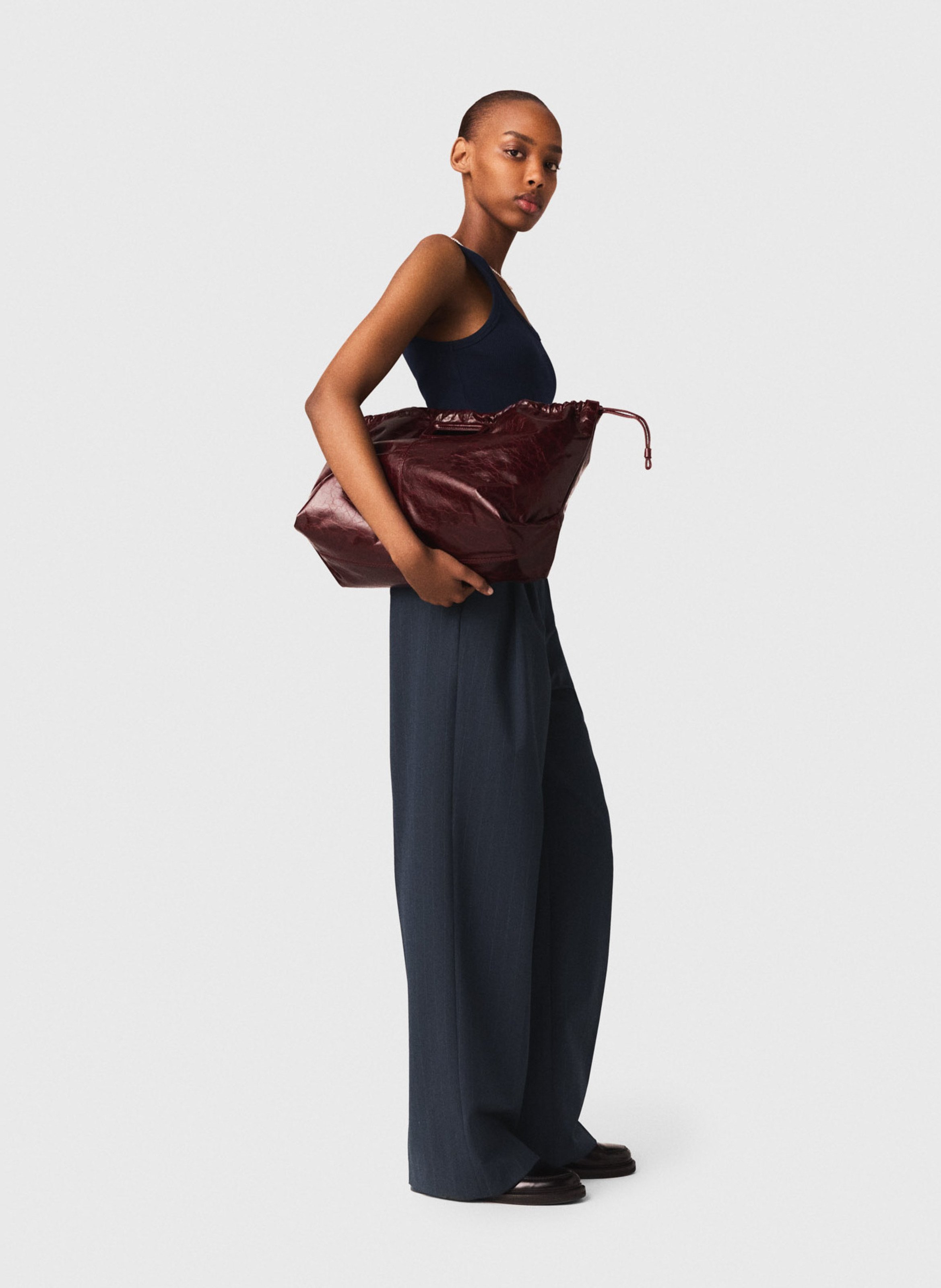 Débardeur col rond en coton mélangé MAJE Bleu