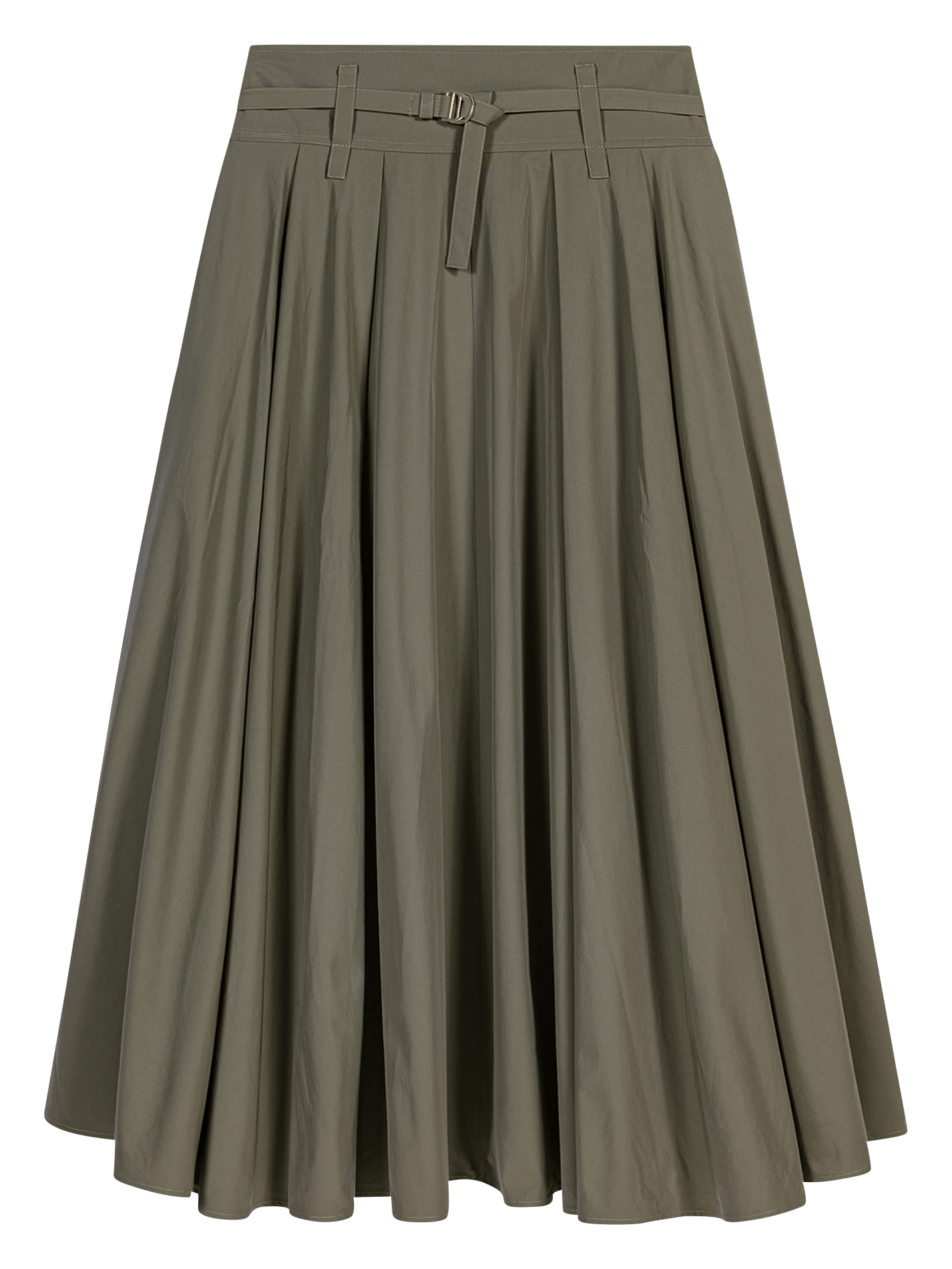 Jupe midi évasée MAJE Kaki