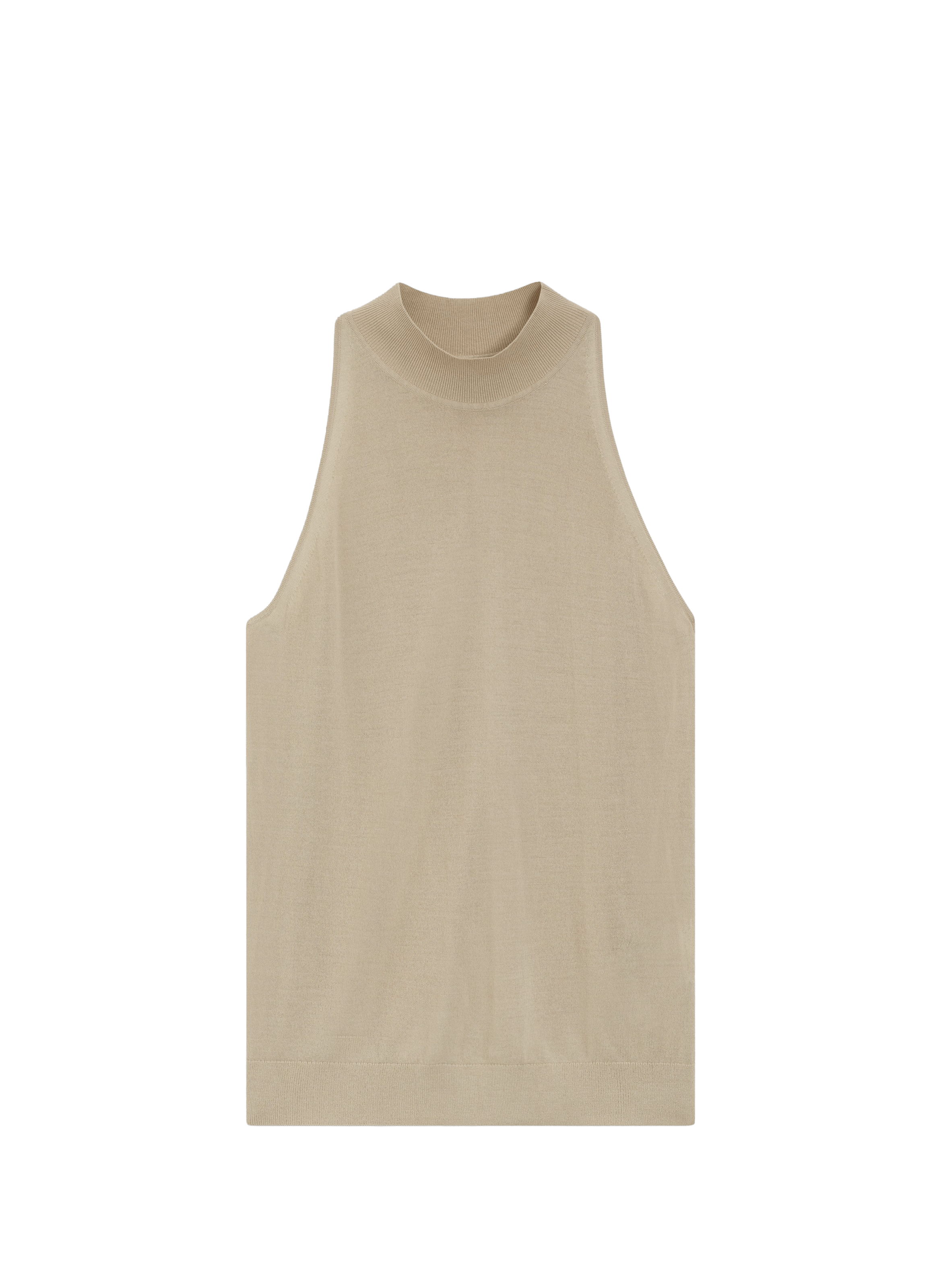 Debardeur Fargherita col montant BOSS Beige