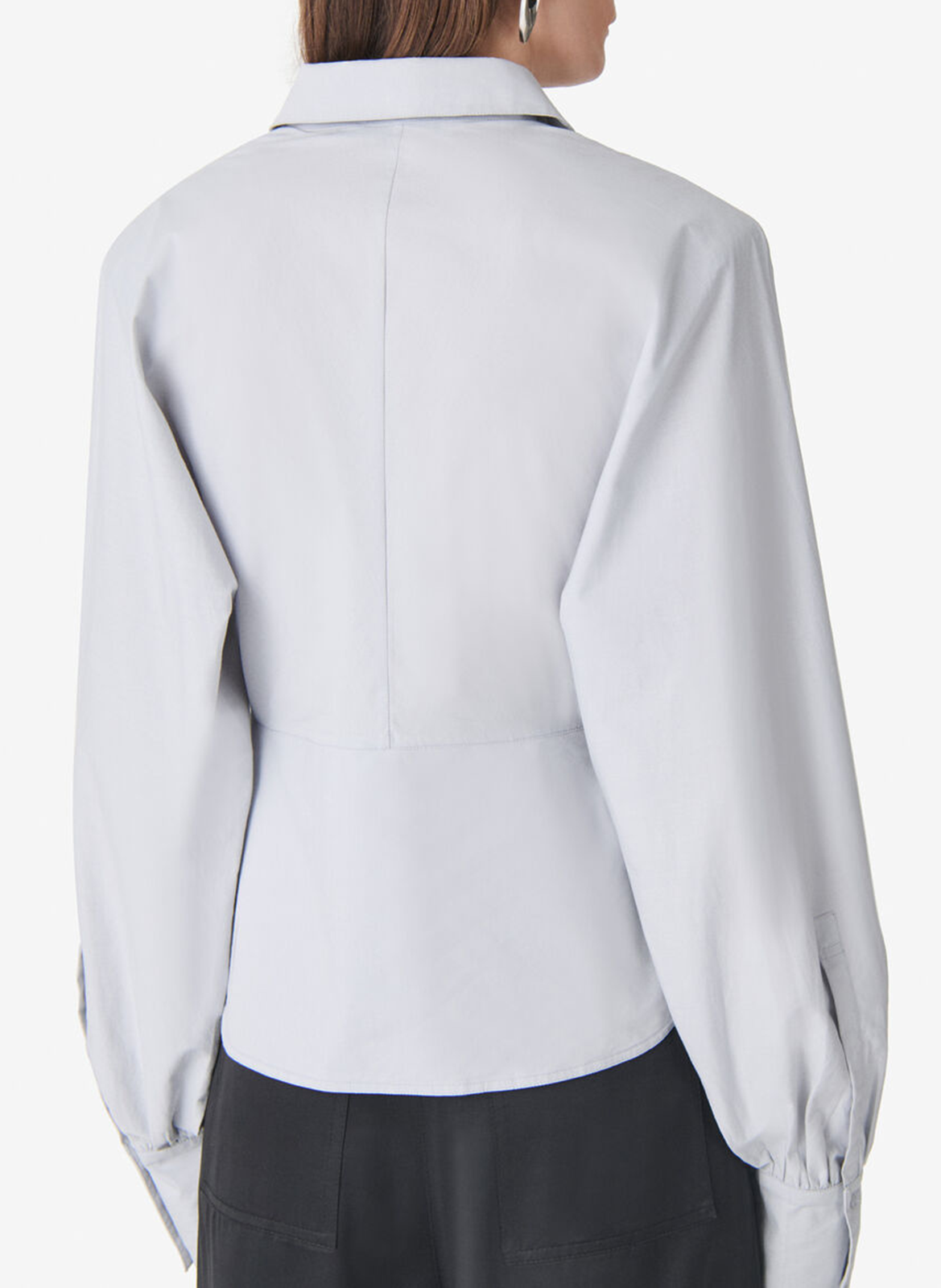 Chemise col classique en coton mélangé janine IRO Gris