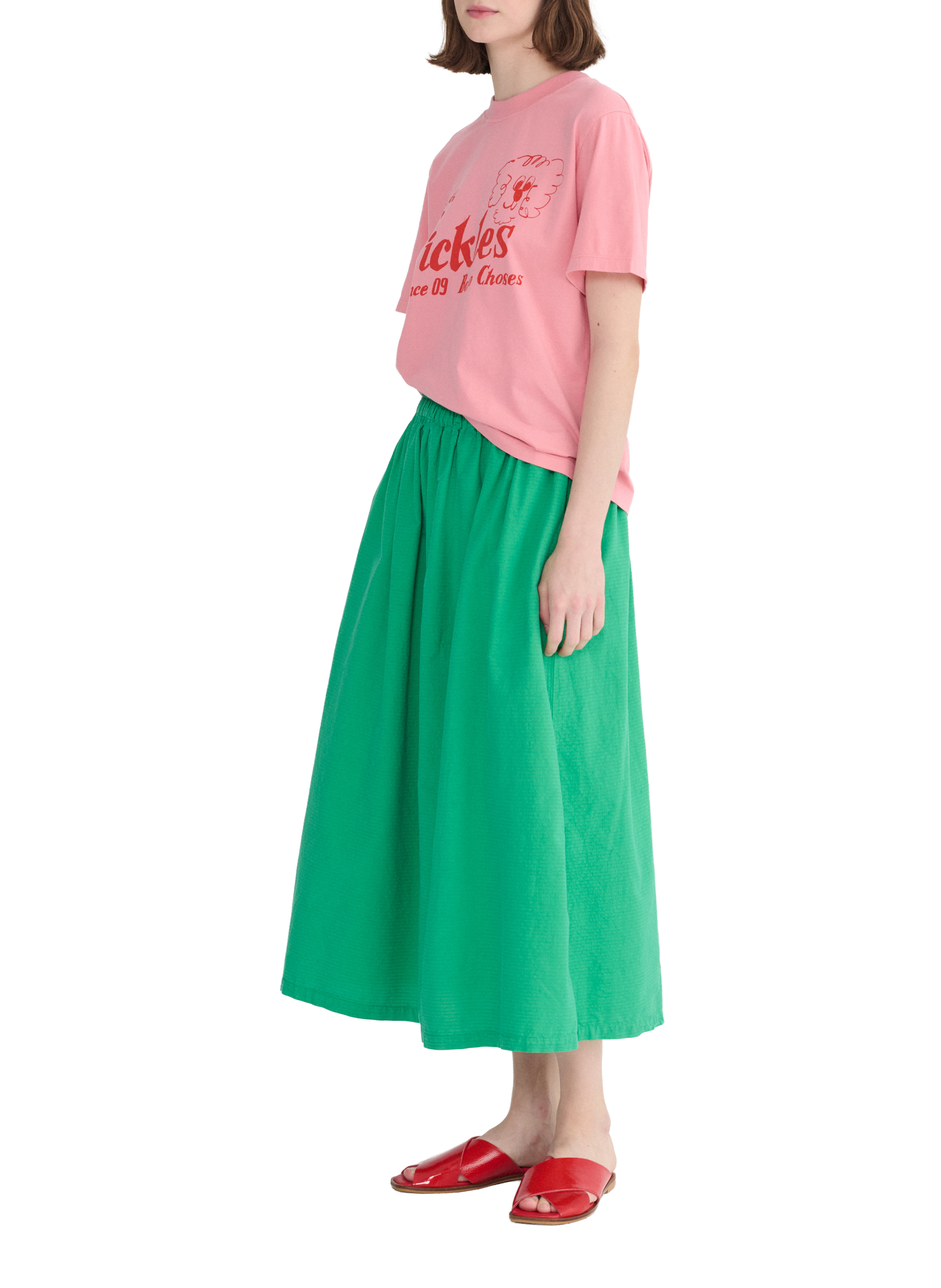 Printed cotton T-shirt BOBO CHOSES Pink