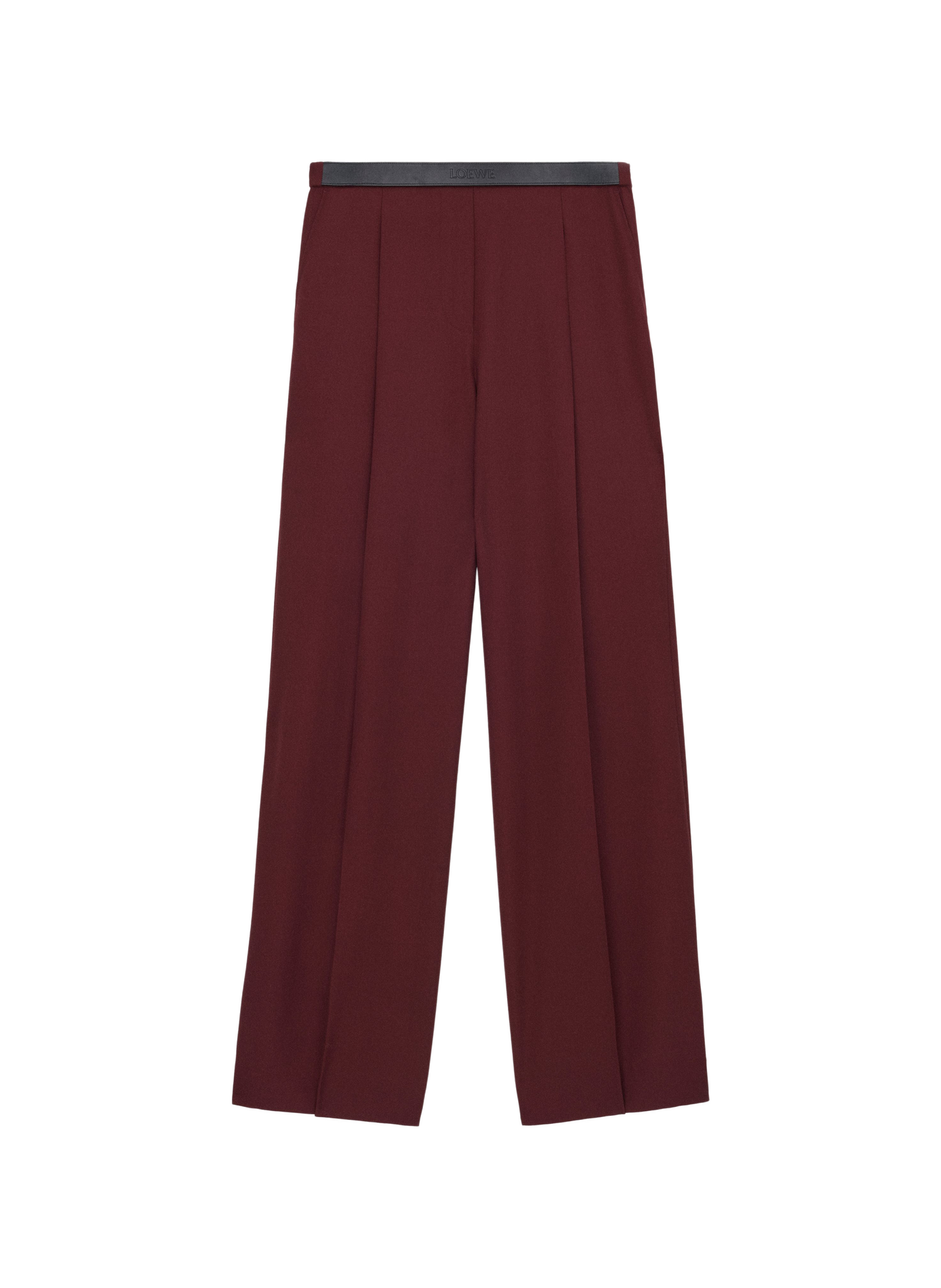 Pantalon large tailleur en laine LOEWE Rouge