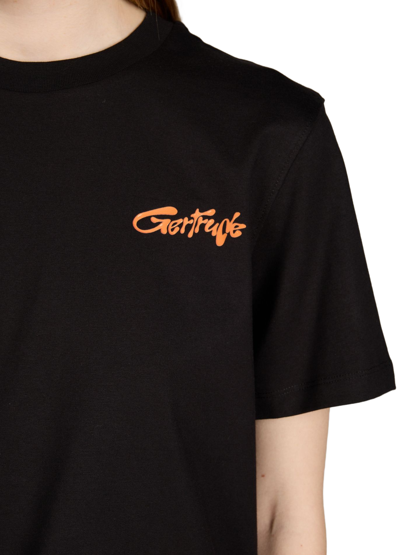 Printed straight t-shirt GERTRUDE ET GASTON Black