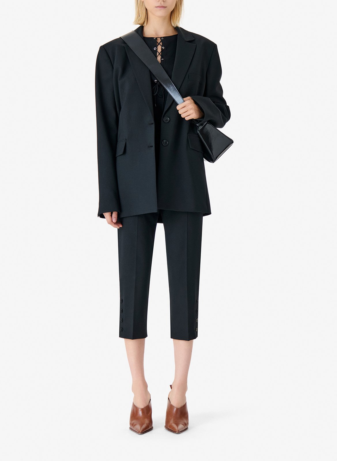 Pantalon droit aqua IRO Noir