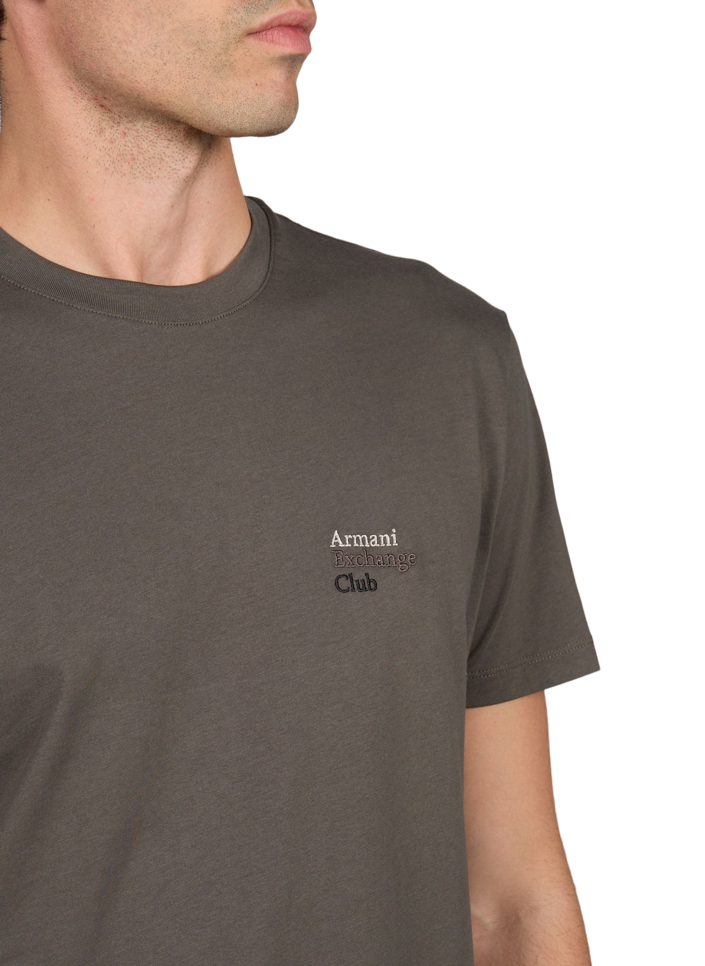 T-shirt à logo en coton  ARMANI EXCHANGE Kaki
