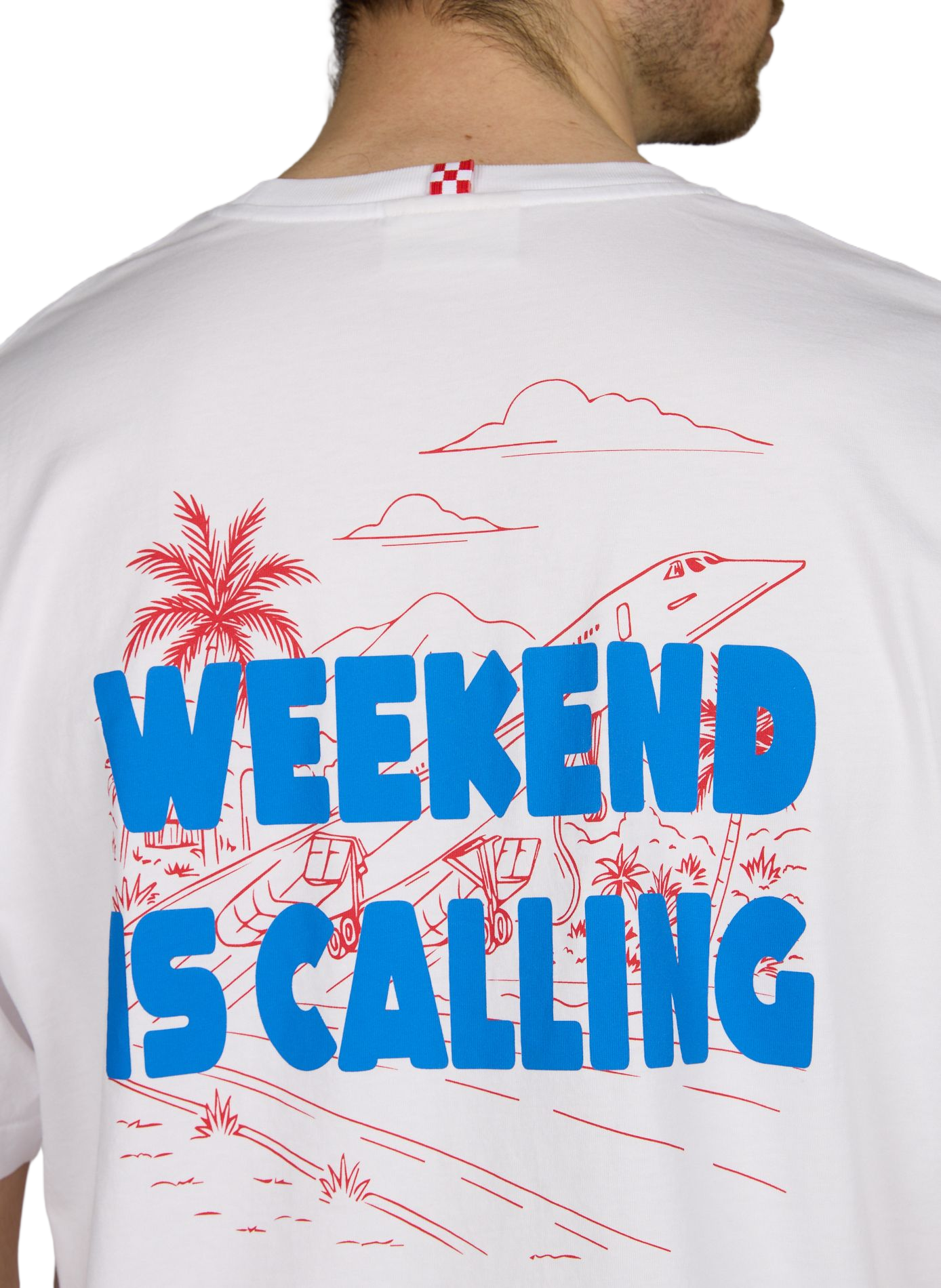 T-shirt ample sérigraphié en coton MC2 SAINT BARTH Blanc