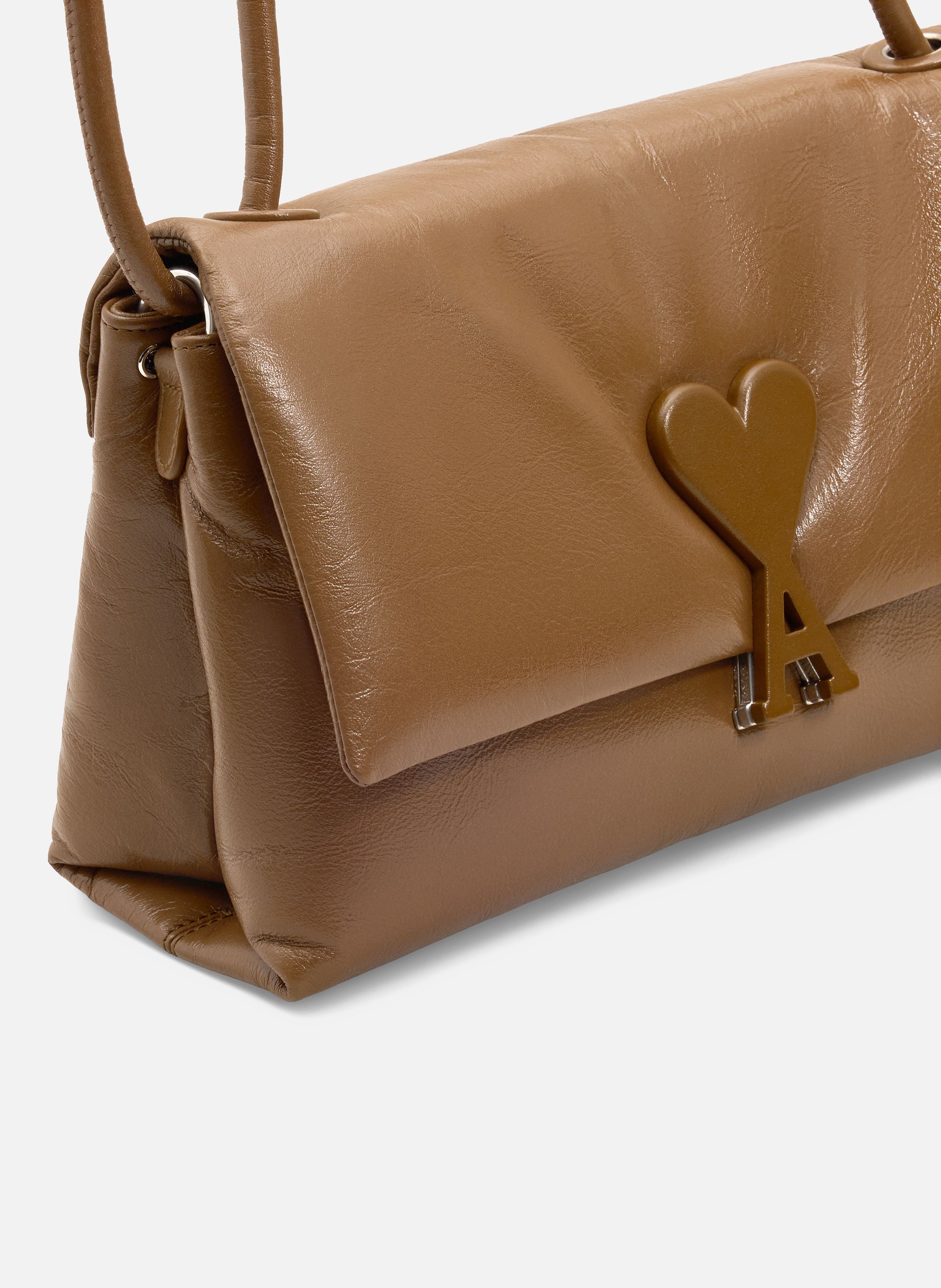 Sac voulez vous en cuir lisse unisexe AMI PARIS Gris