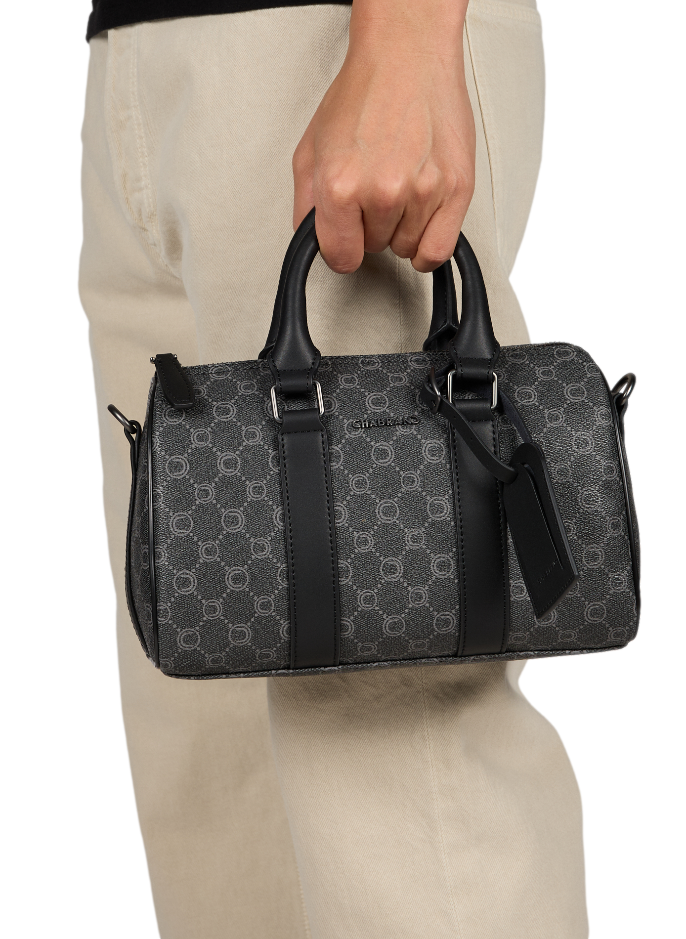Borsa a mano con monogramma CHABRAND Nero