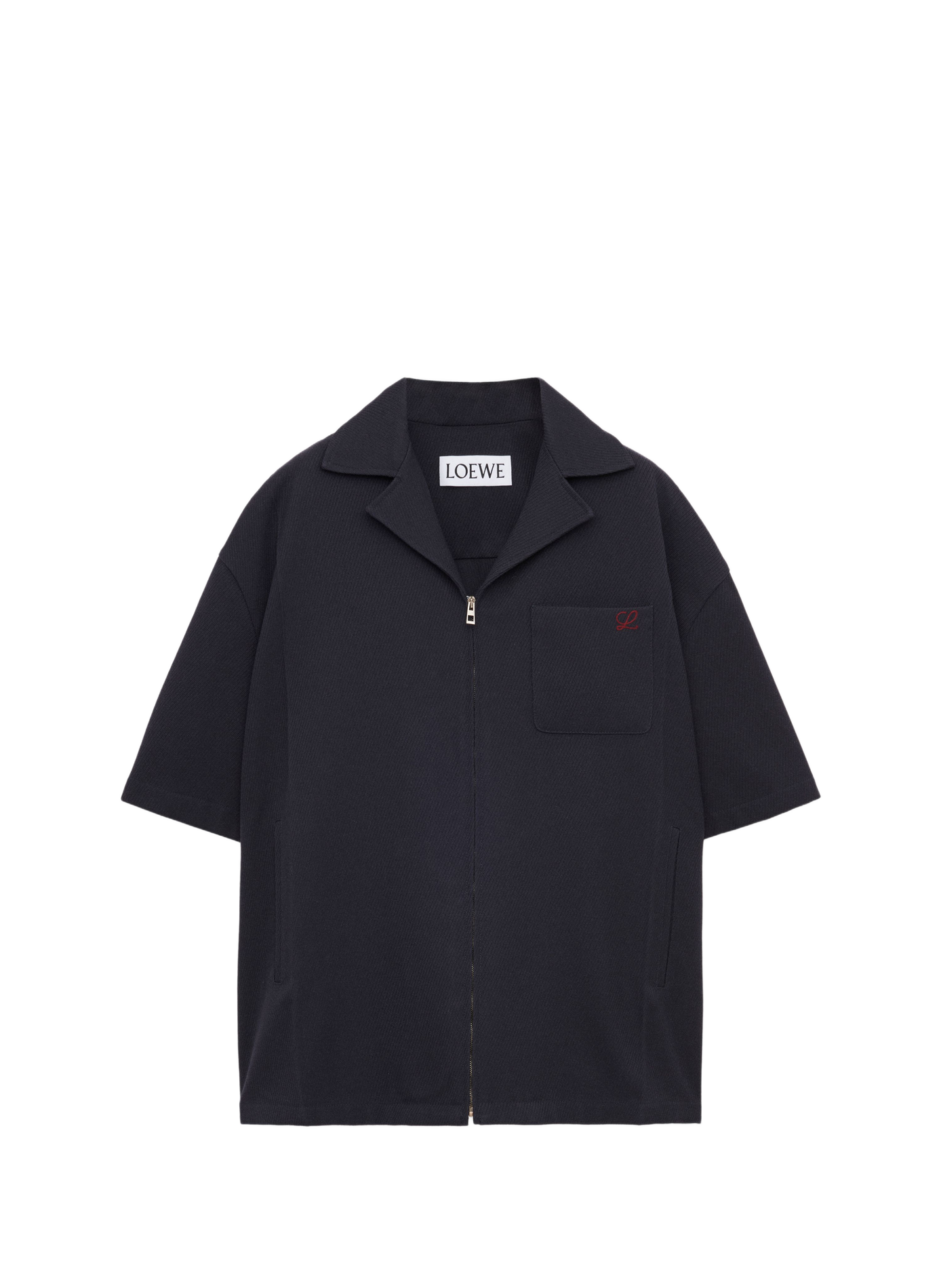 Chemise manches courtes en laine LOEWE Bleu