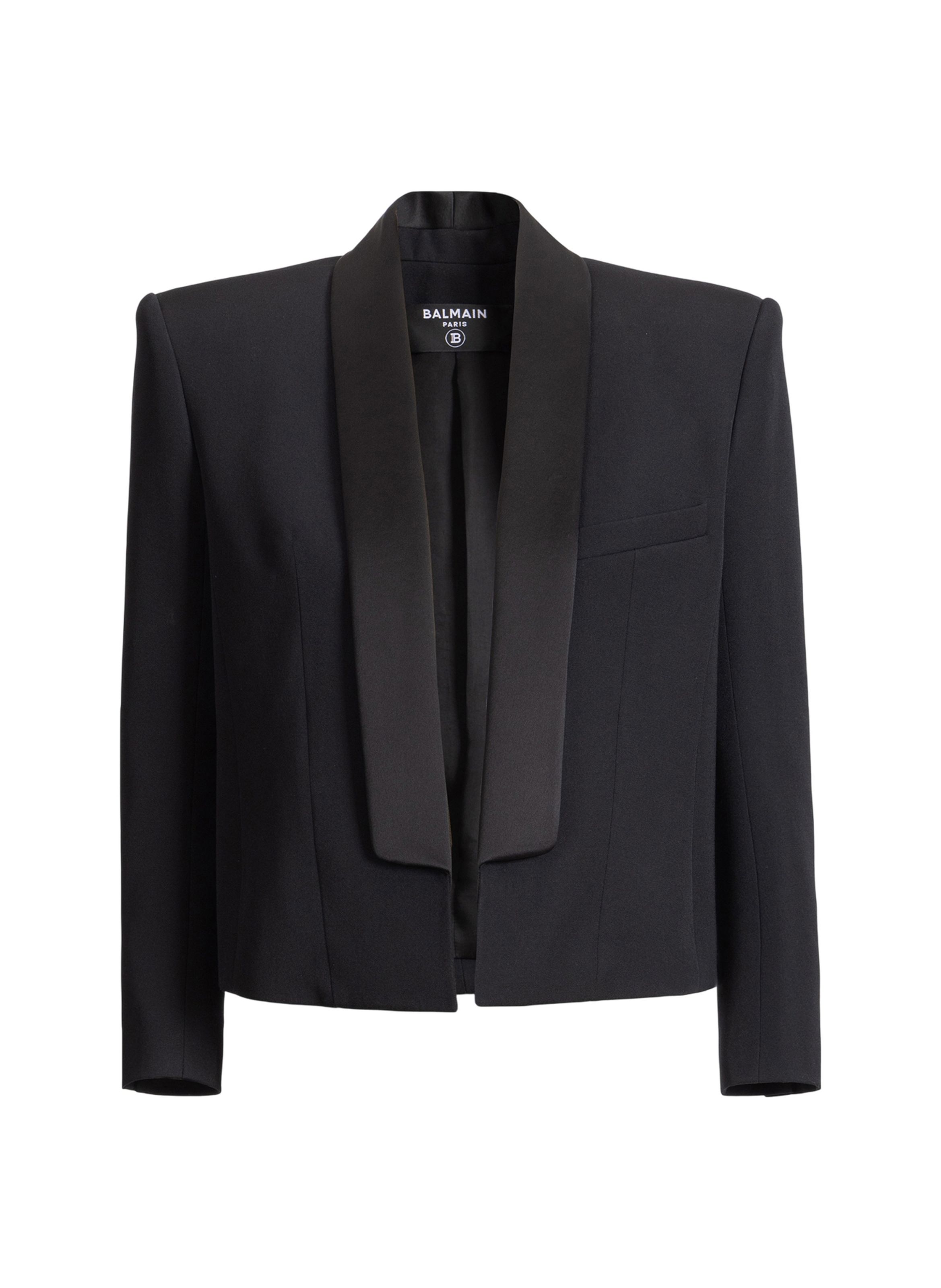 Spencer en grain de poudre BALMAIN Noir