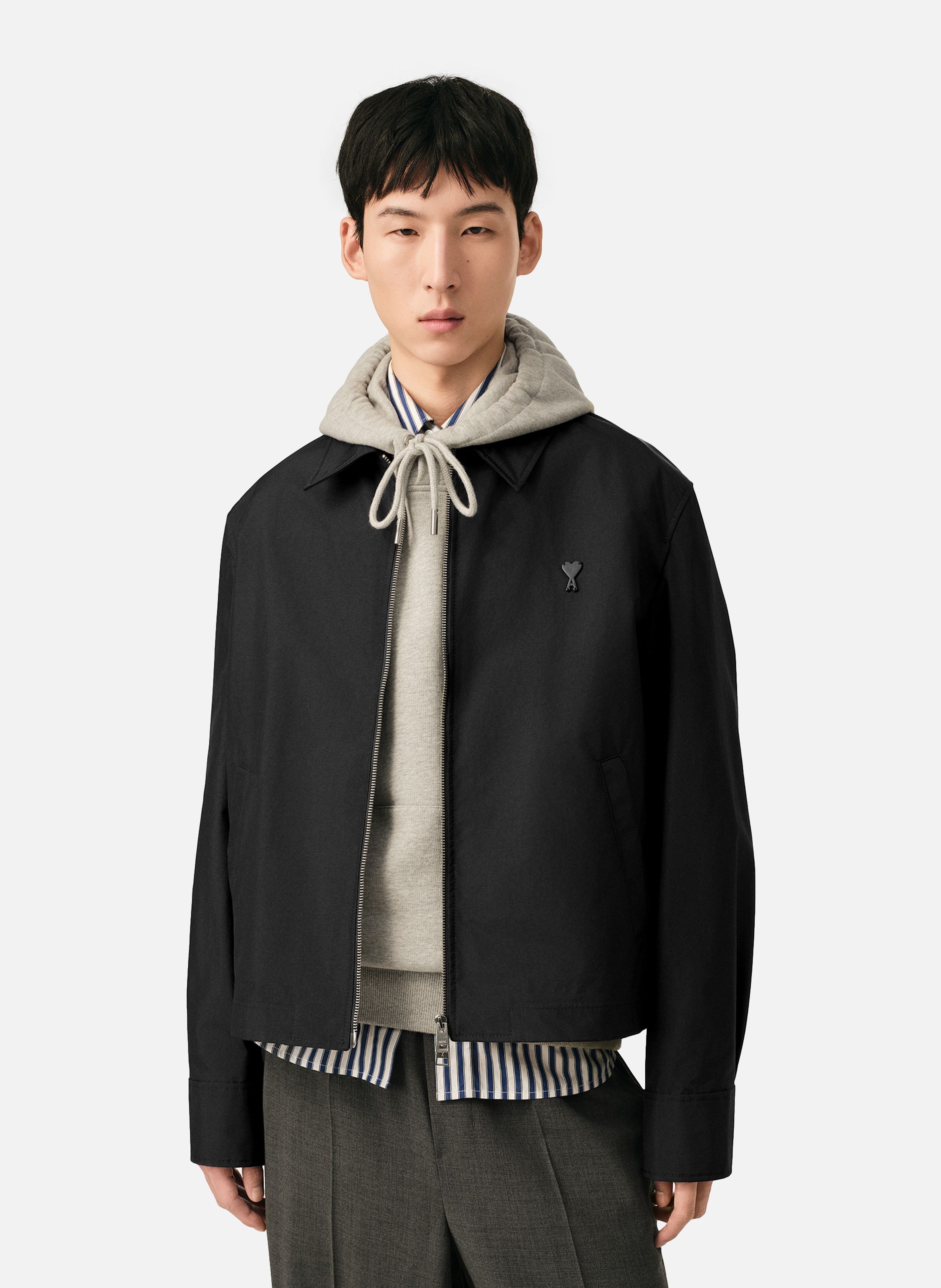 Blouson en nylon ami de coeur AMI PARIS Noir