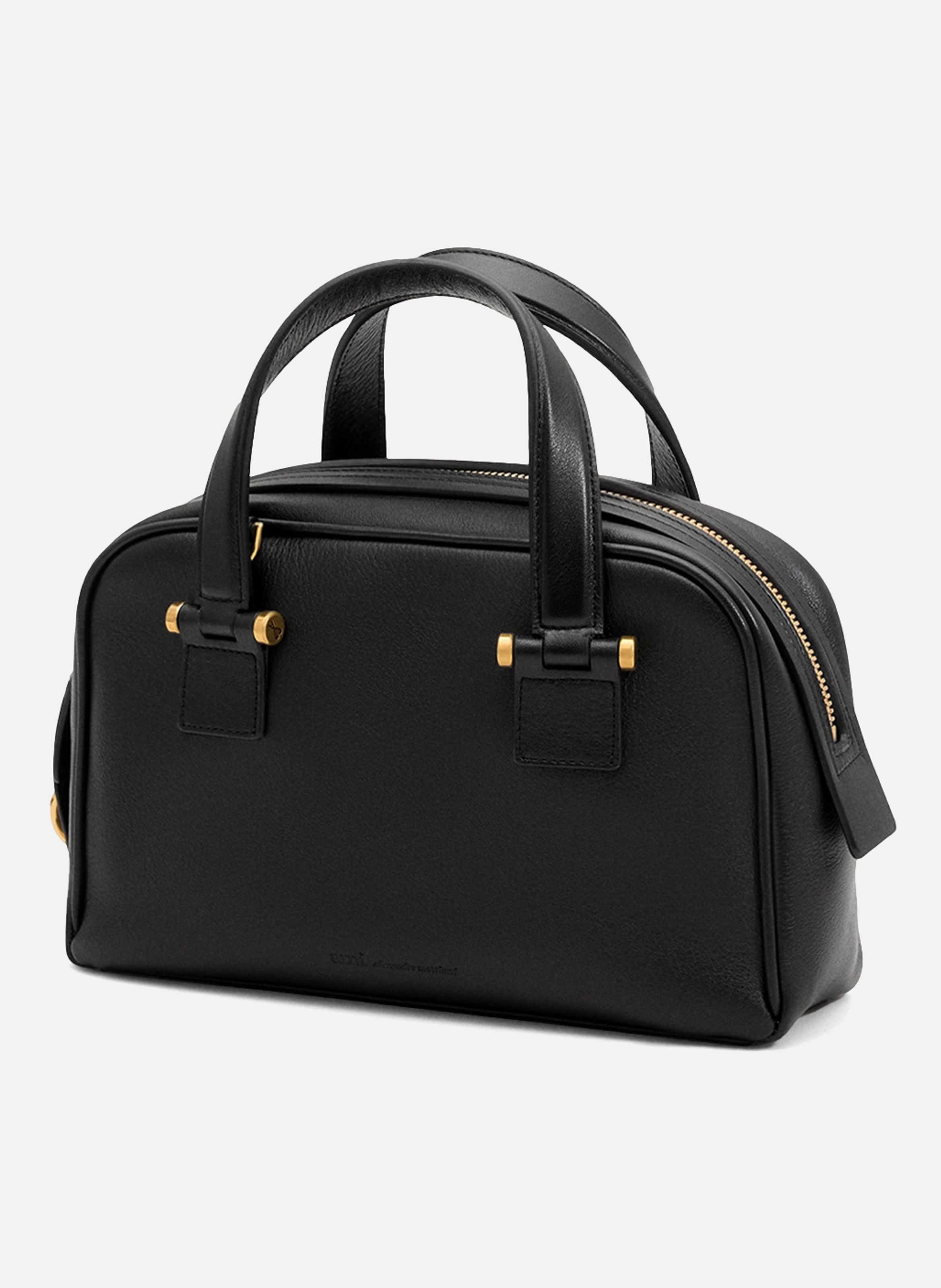 Petit sac bowling georges unisexe en cuir de vachette AMI PARIS Noir