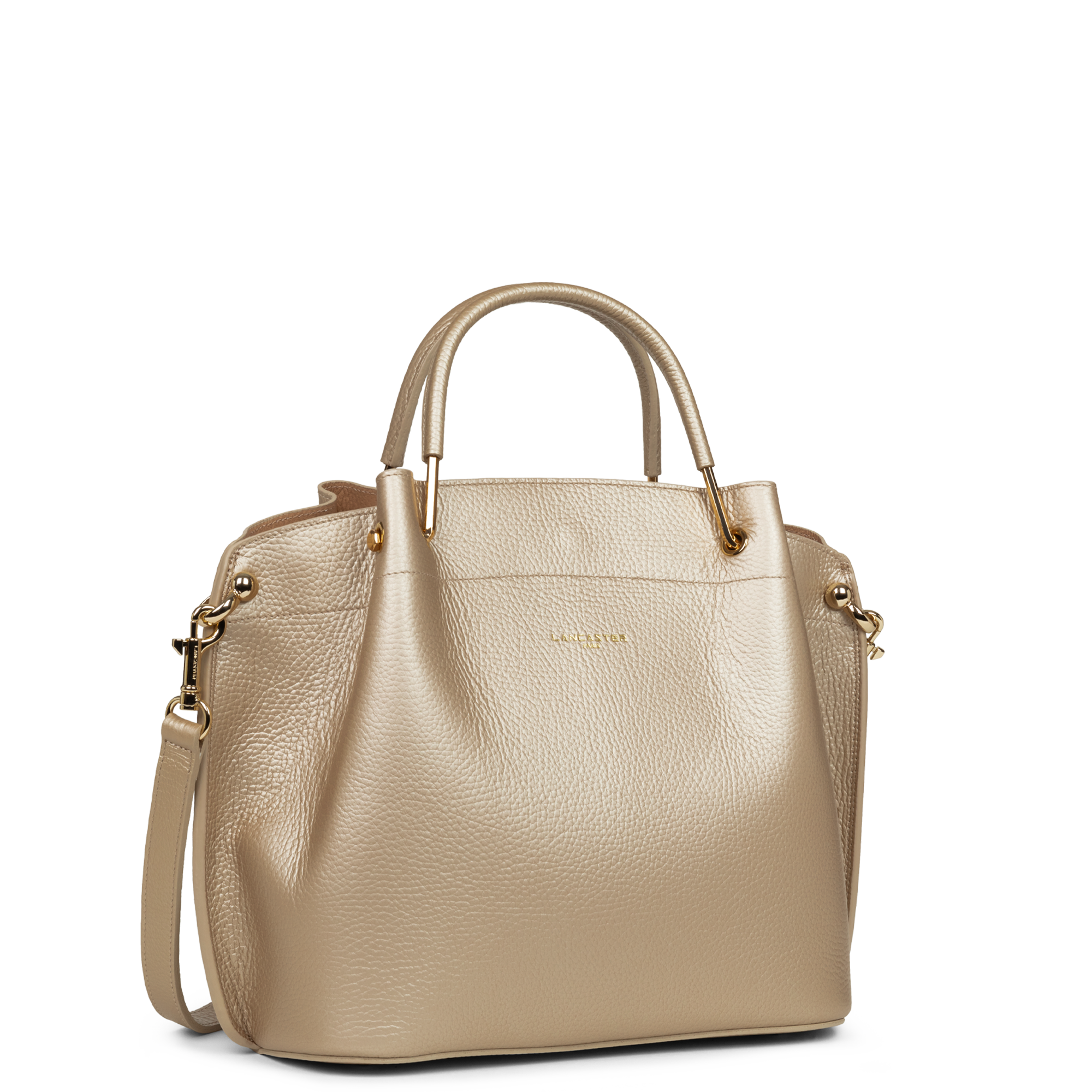 Large handbag - foulonné double LANCASTER Golden