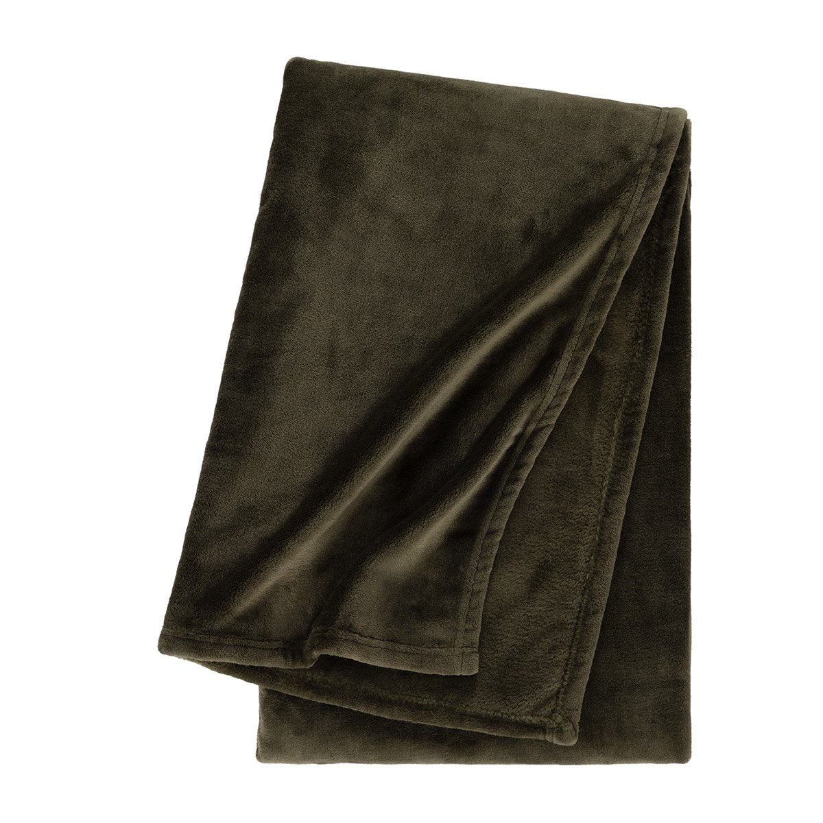 Plaid en polaire, castor DESFORGES Vert