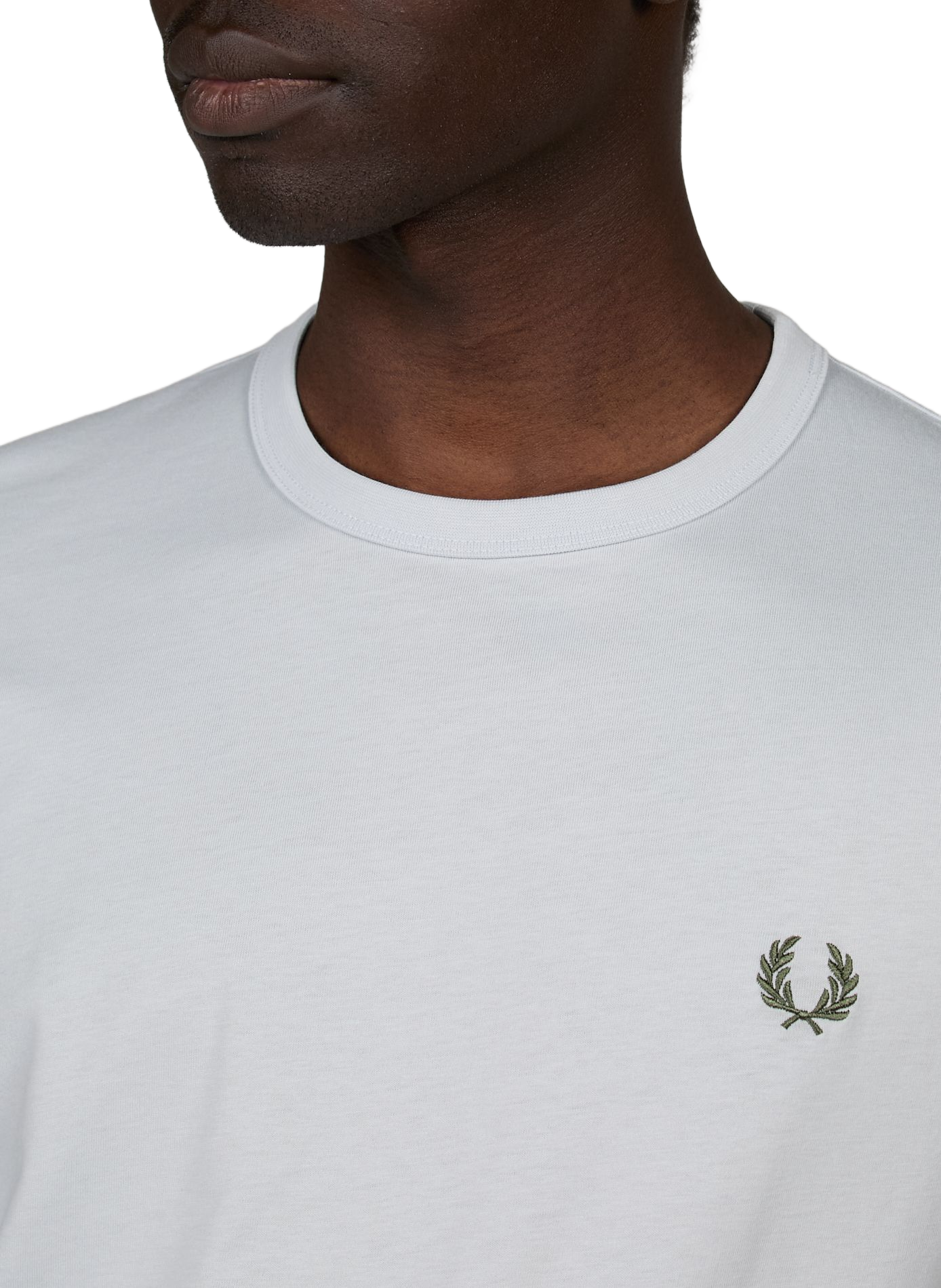 T-shirt à col rond en coton FRED PERRY Bleu