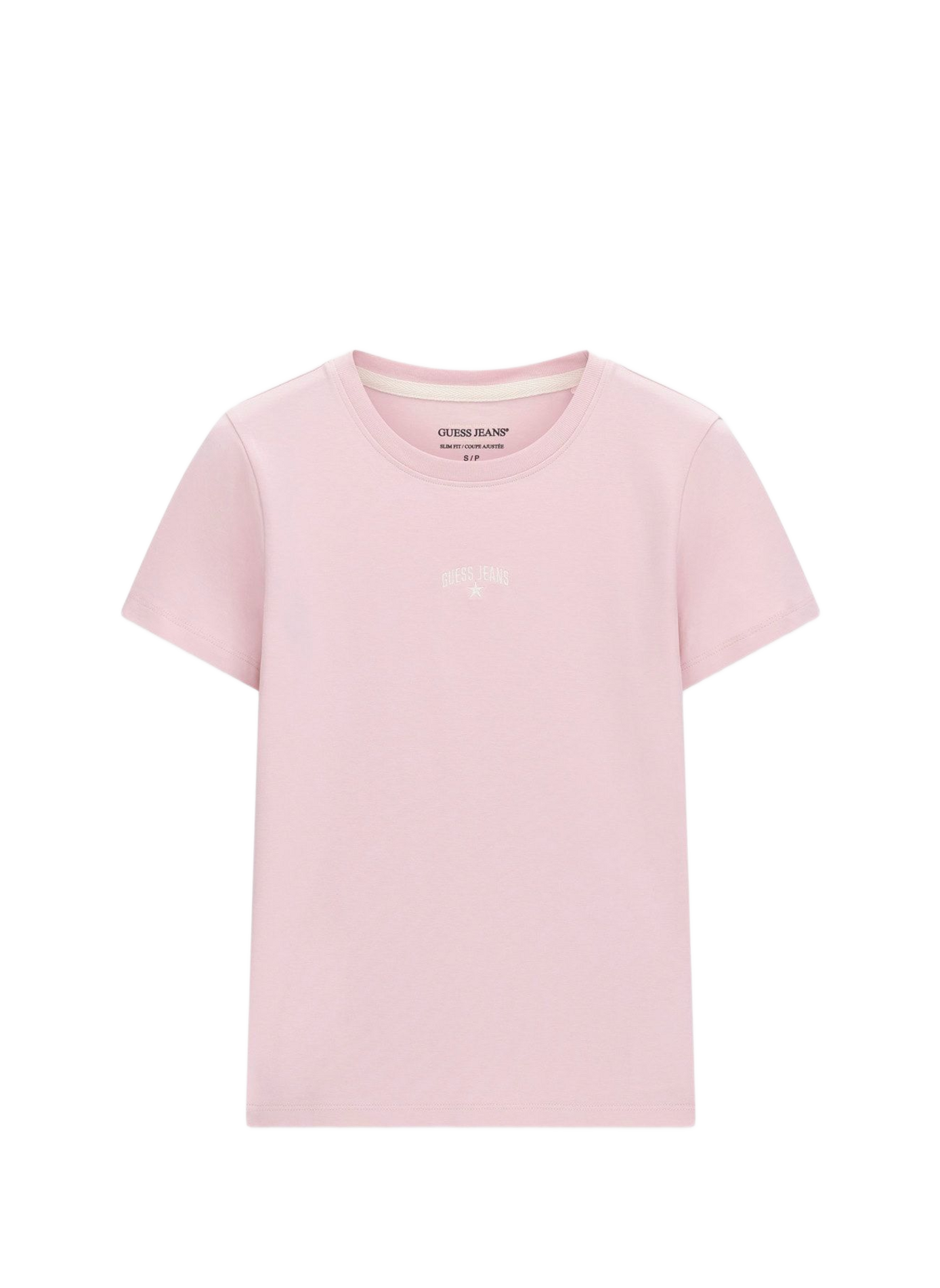 Cotton-blend round-neck T-shirt GUESS White
