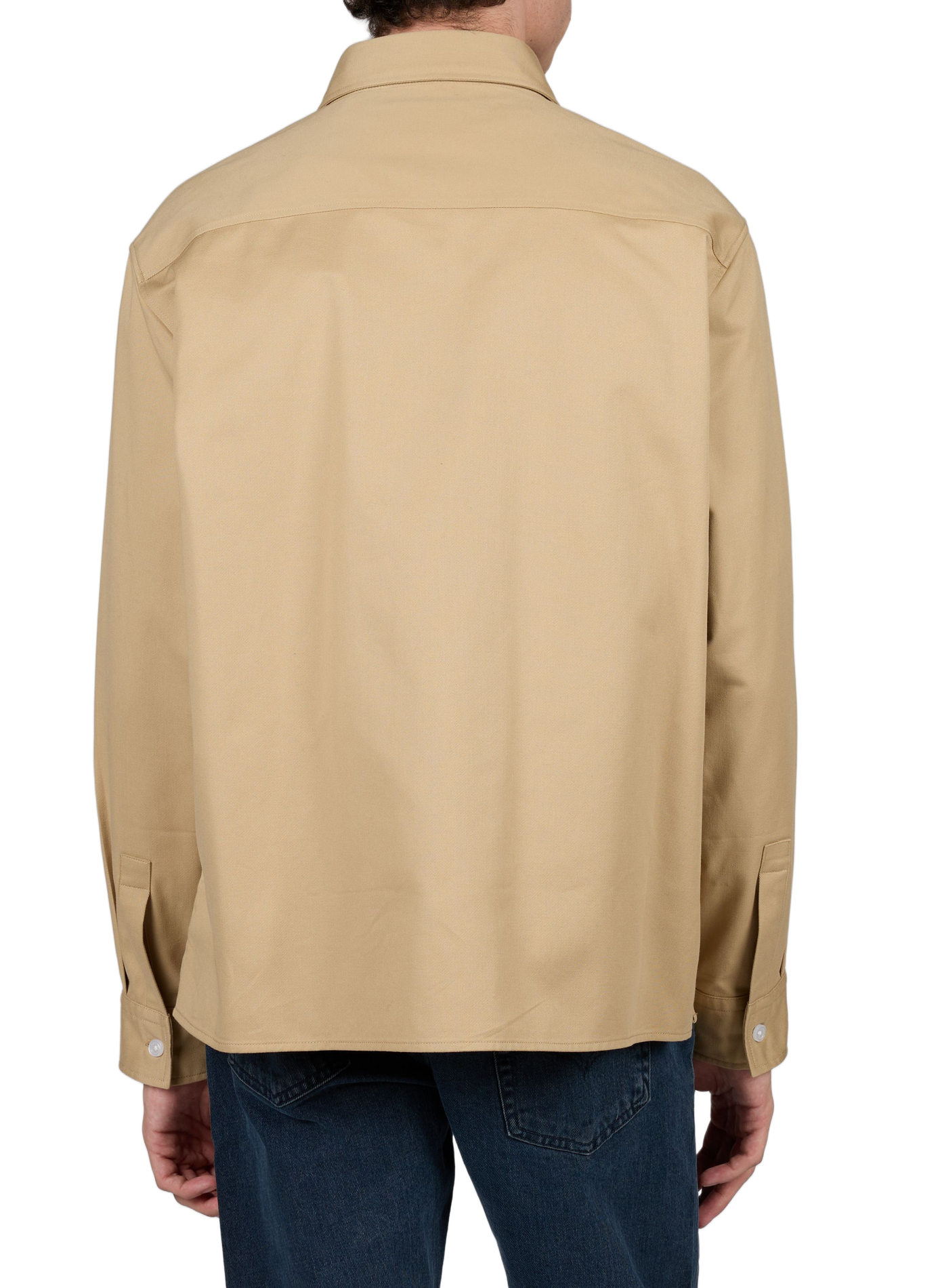 Straight cotton shirt HUGO BLUE Beige