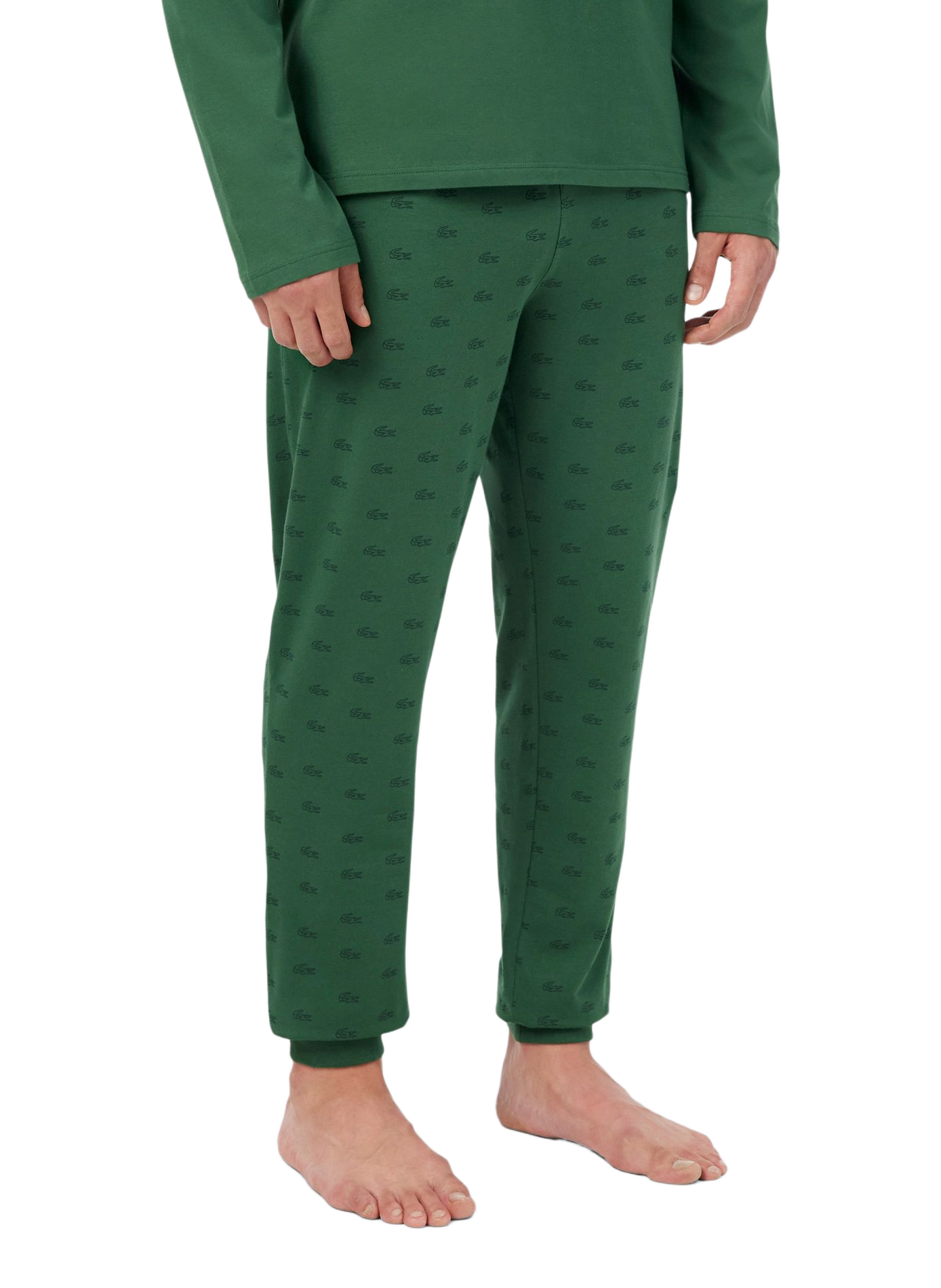 Ensemble de pyjama en coton mélangé LACOSTE Vert