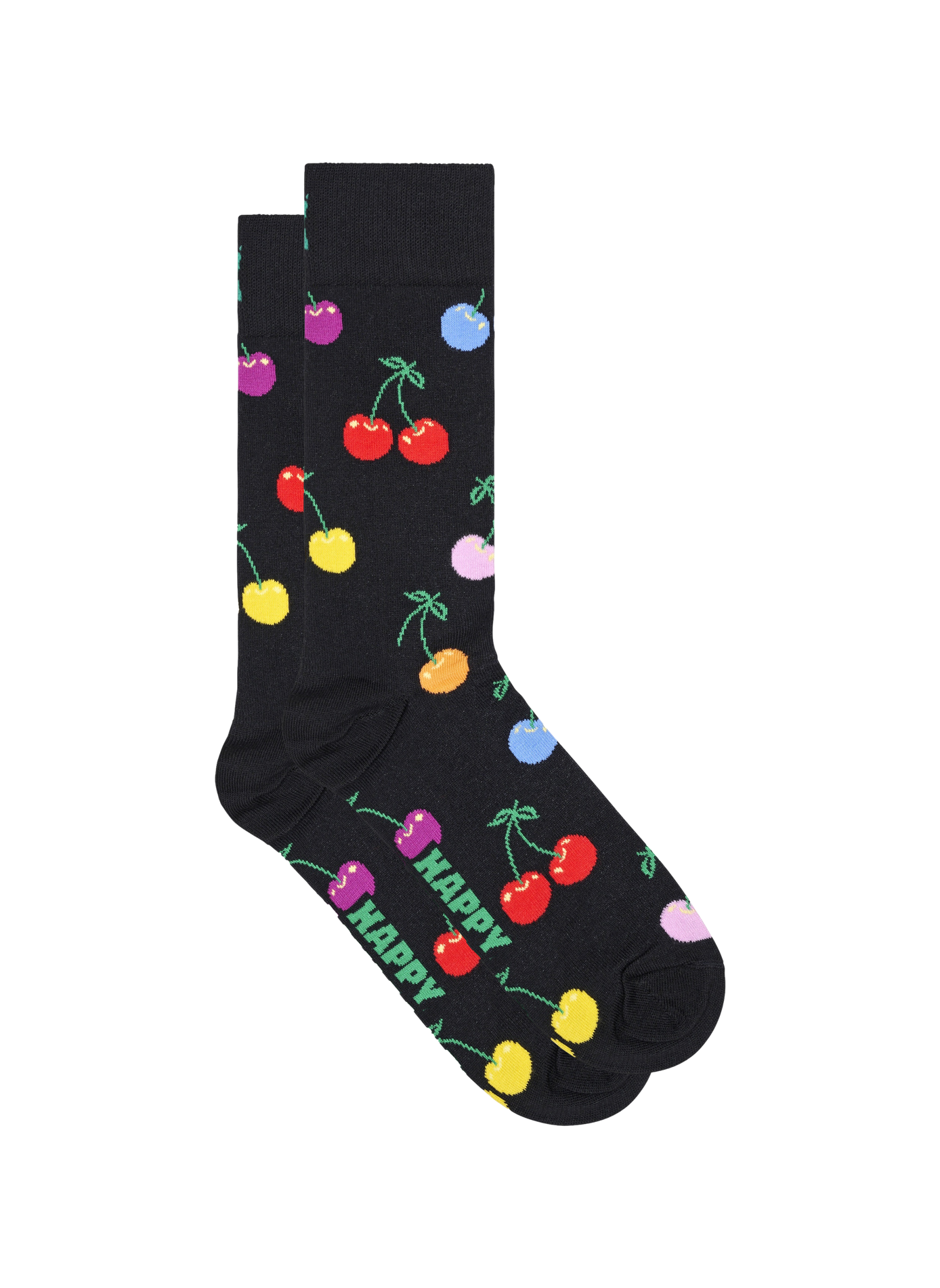 Patterned knee-high socks HAPPY SOCKS Black