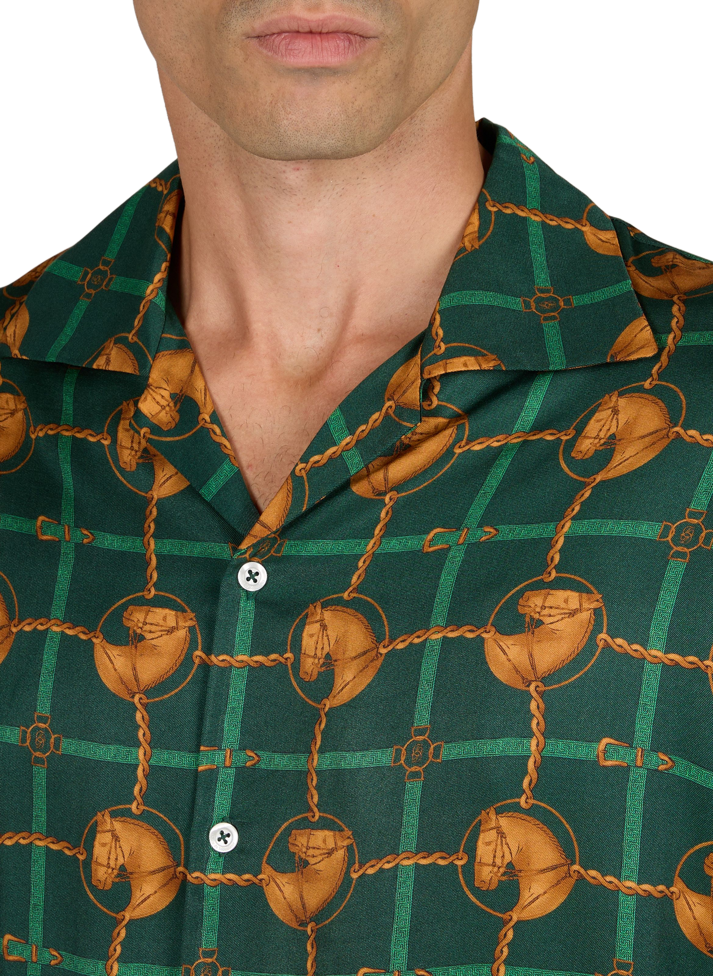 Printed flowing shirt DROLE DE MONSIEUR Green