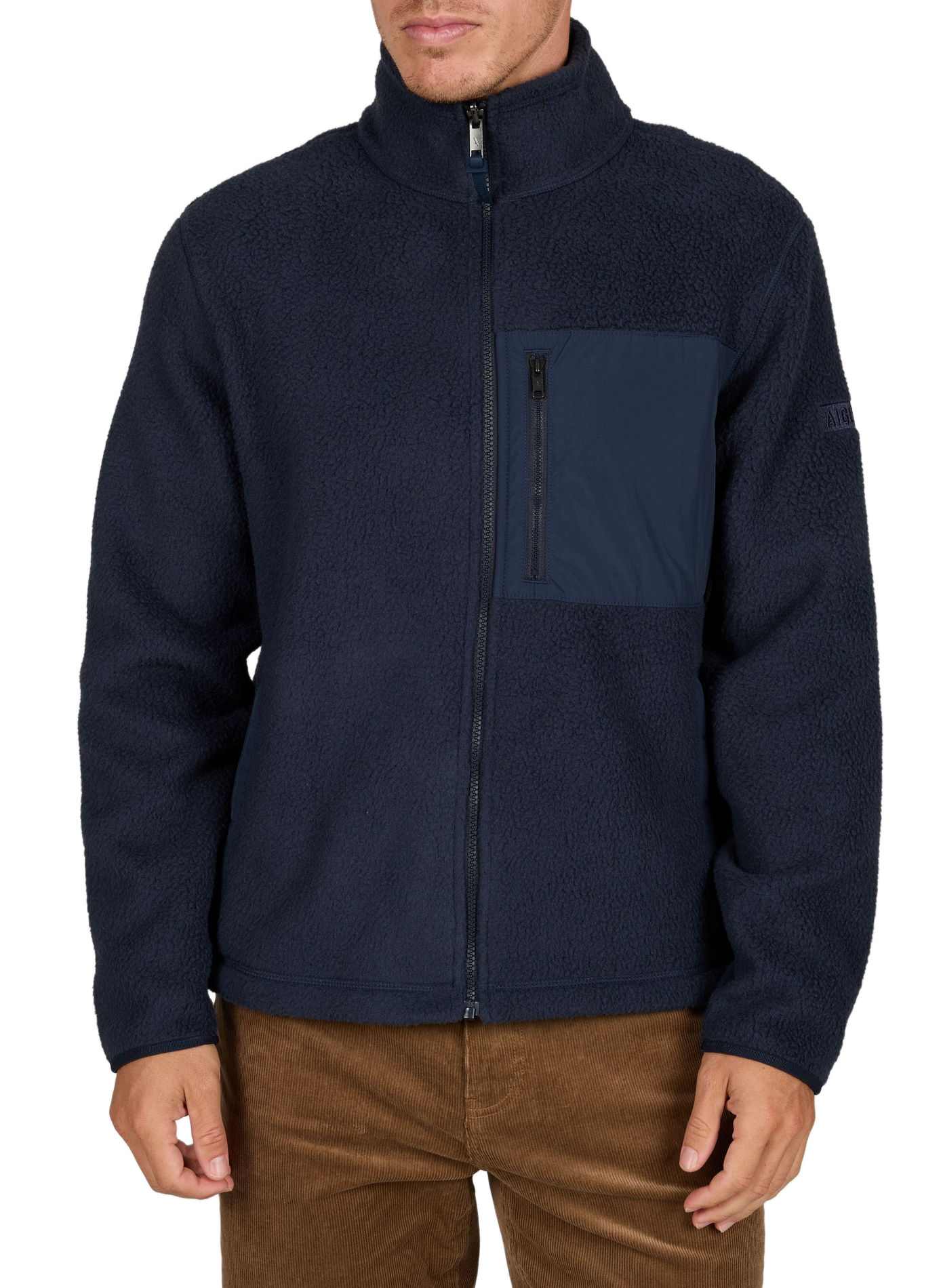 Chaqueta polar recta con cuello alto | Azul AIGLE Hombre