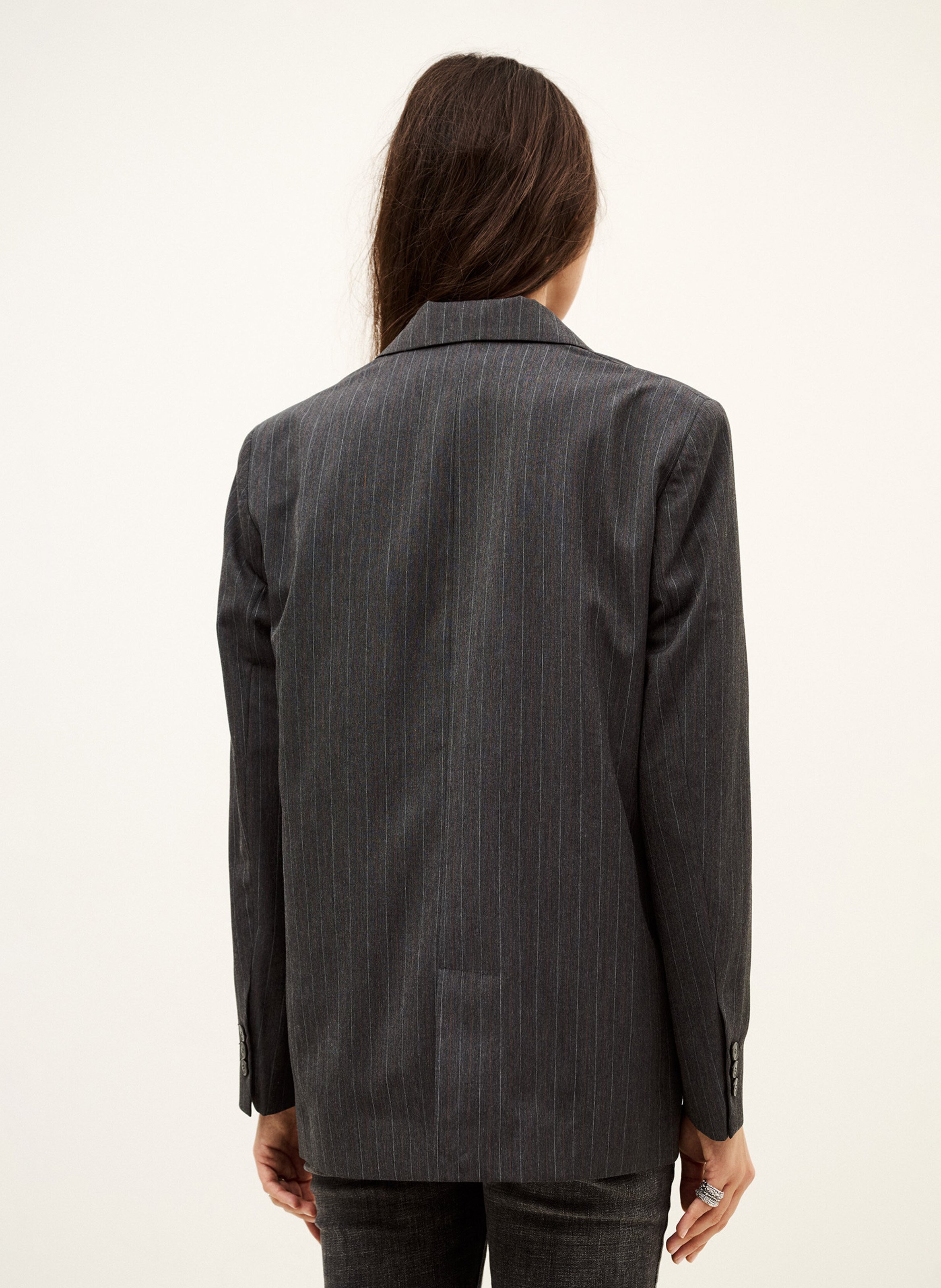 Veste col tailleur en laine mélangée dayne BA&SH Gris