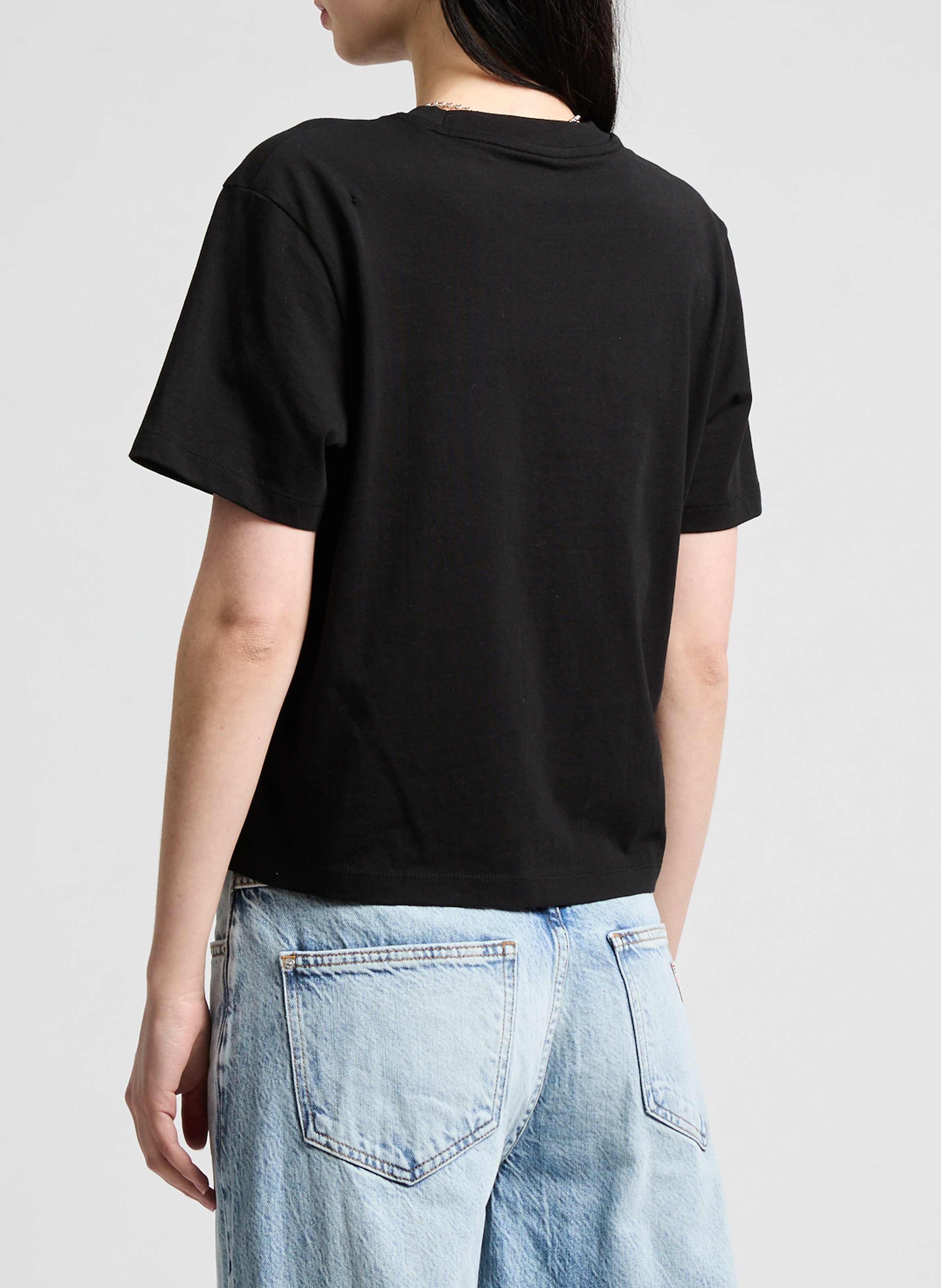 Kurzes Oversized-T-Shirt GUESS Schwarz