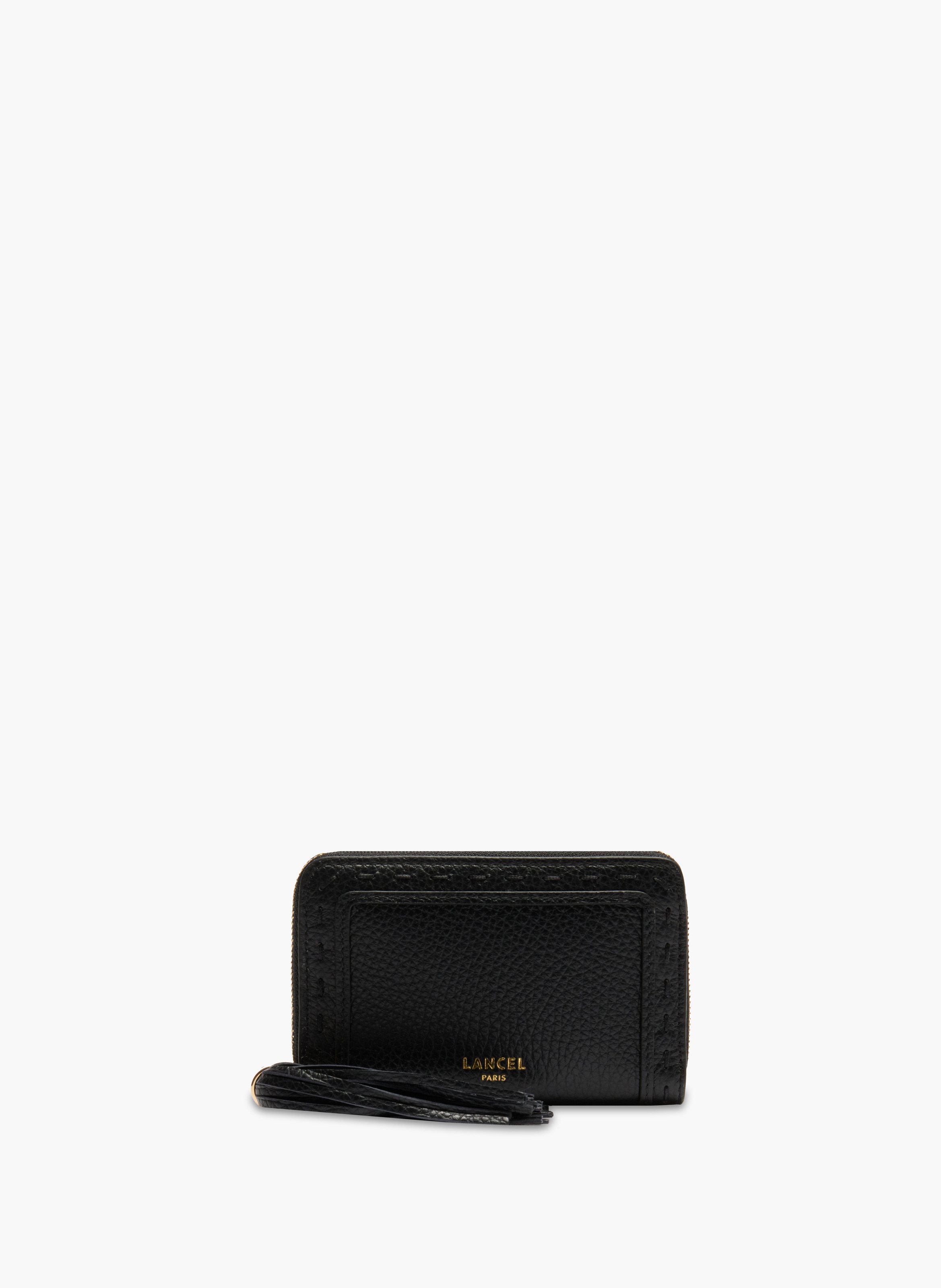 Portefeuille zippé premier flirt de lancel en cuir LANCEL Noir