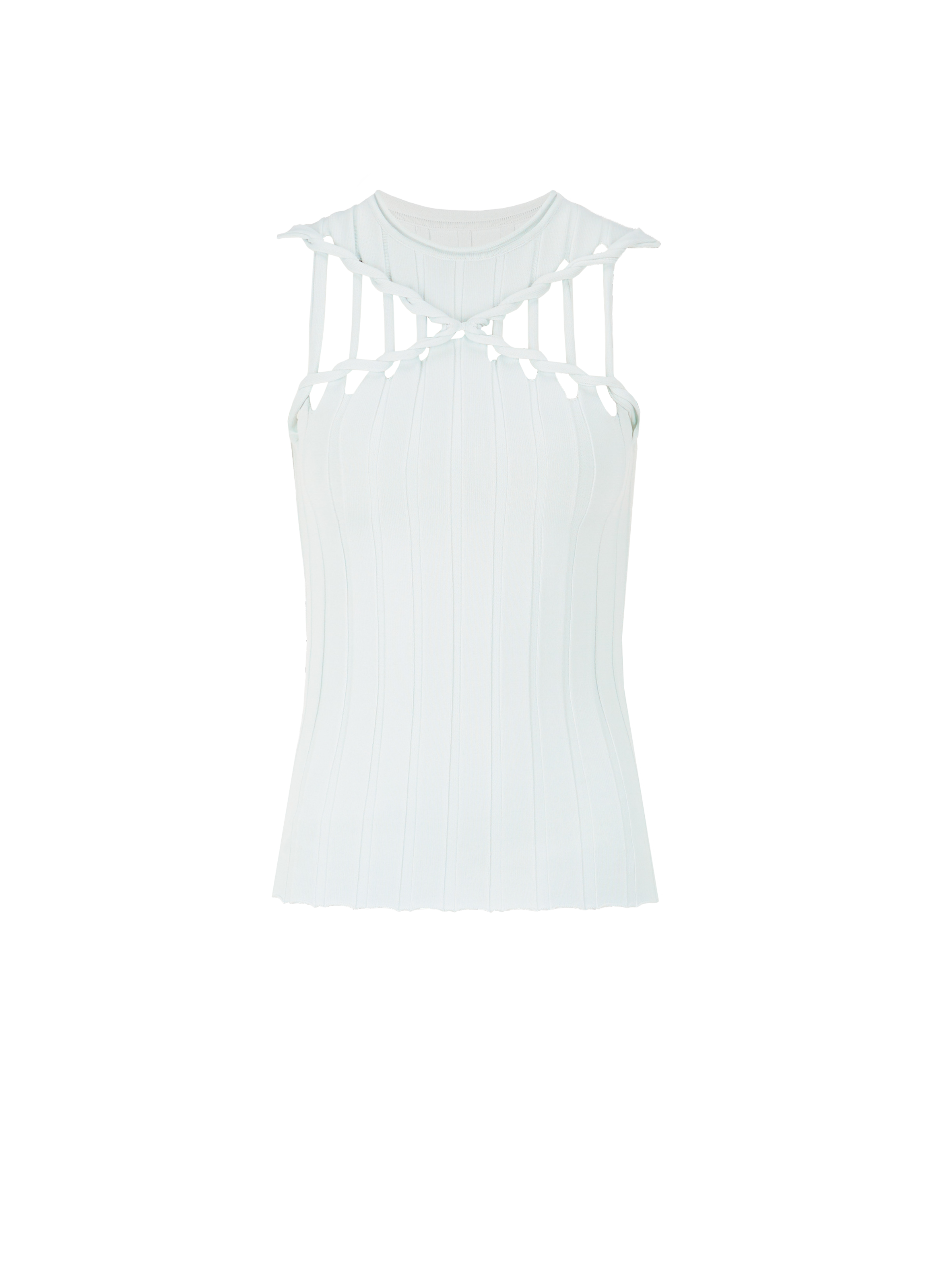 Top en maille à découpes DION LEE Bleu