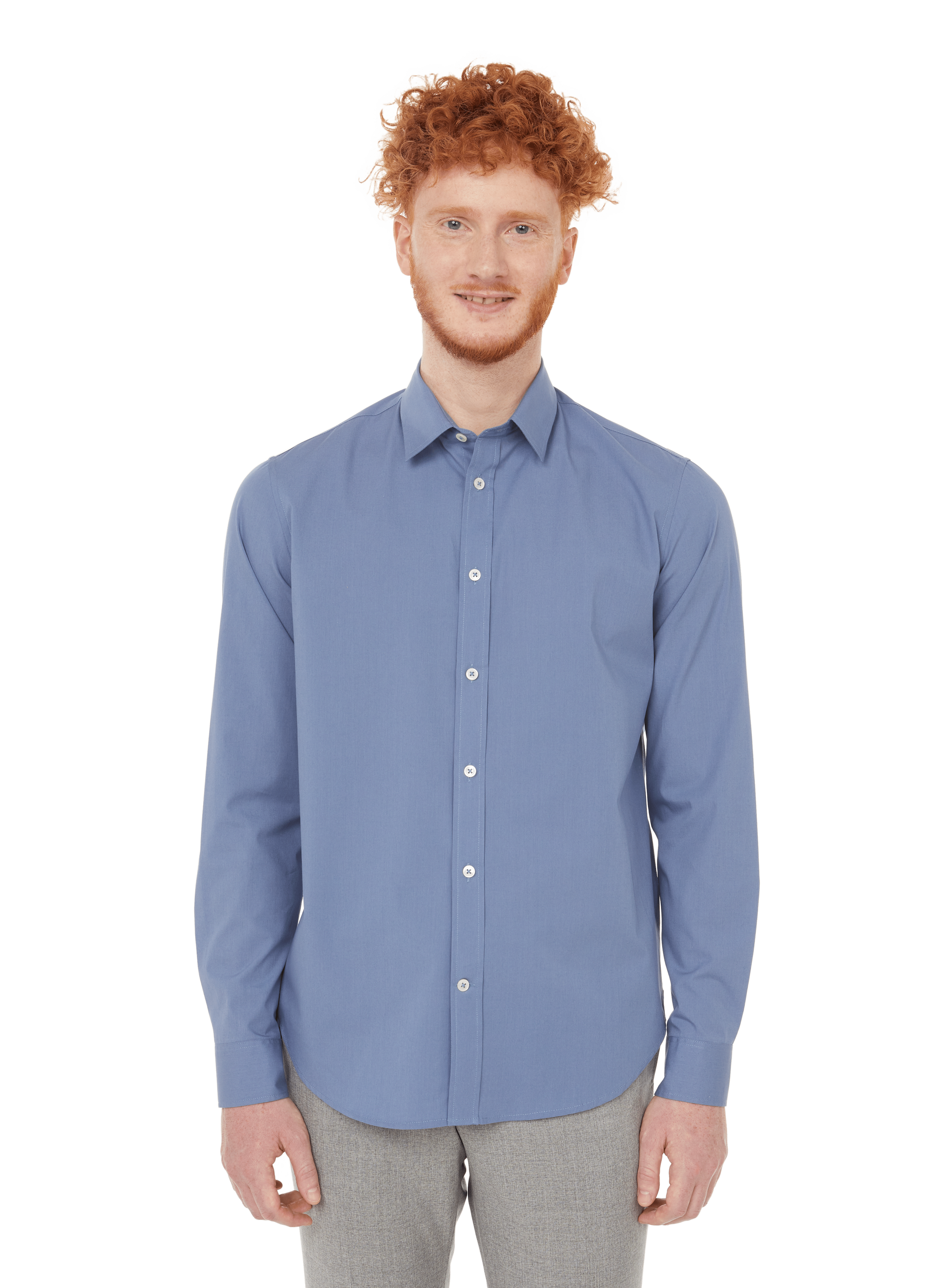 EDITIONS 102 Chemise en coton Bleu