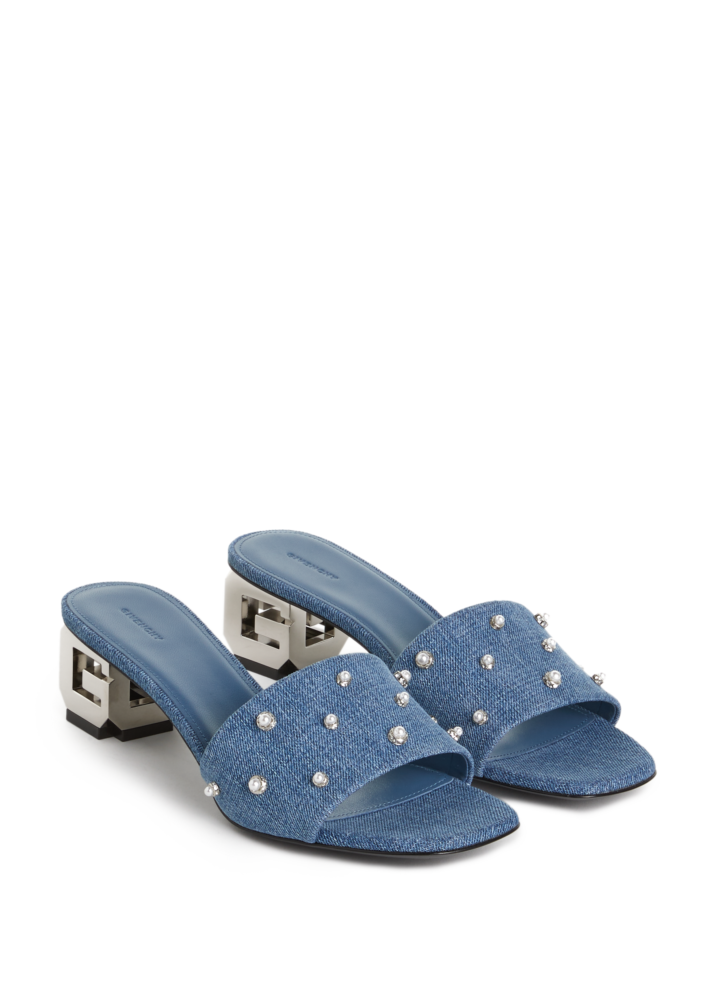 Denim heeled mules GIVENCHY Blue