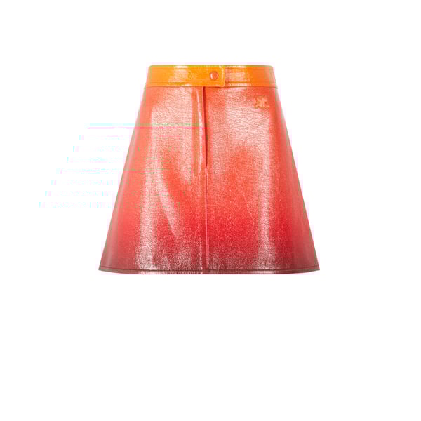 Jupe dégradée courte en vinyle