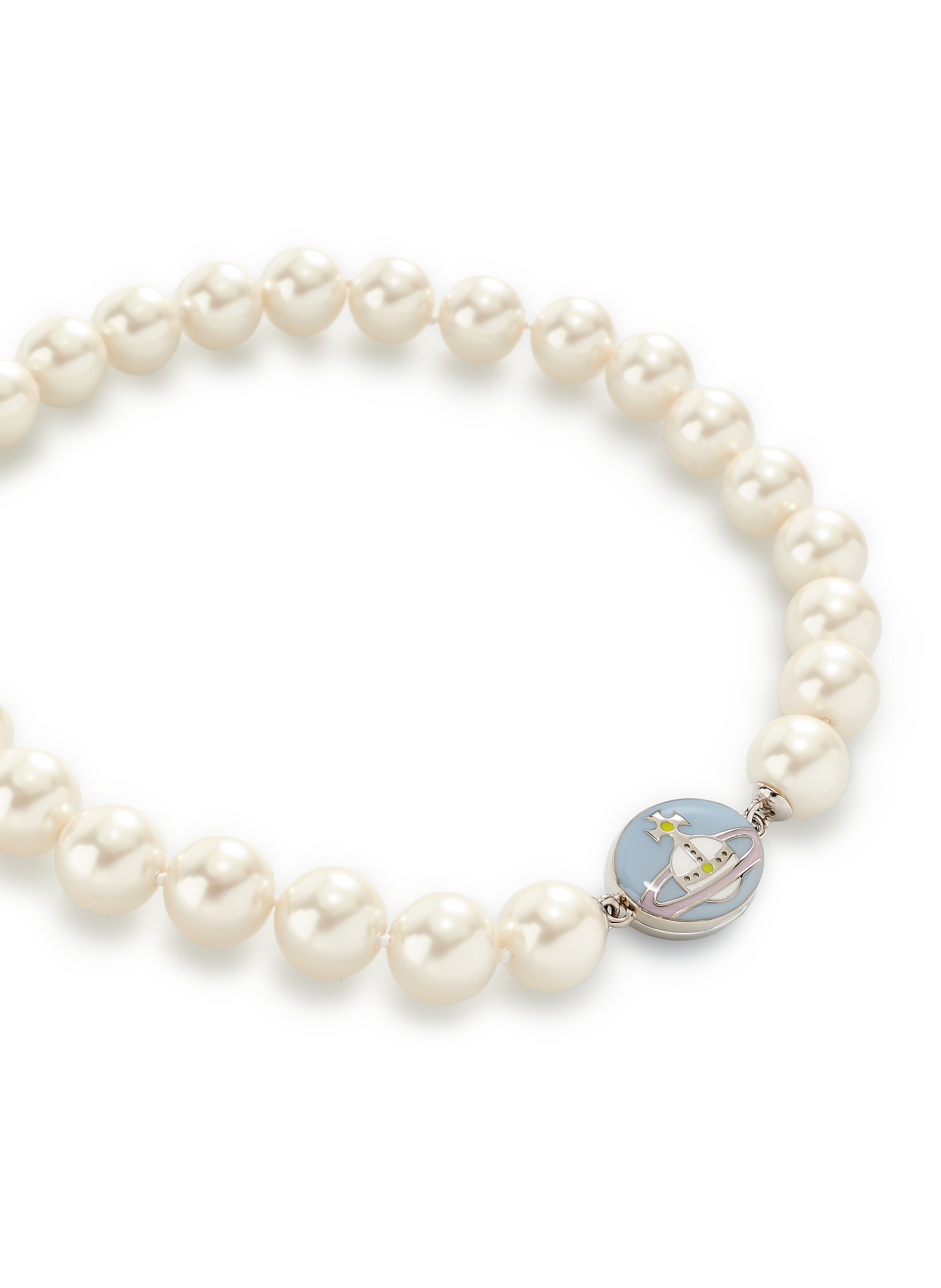 Collier en perles  VIVIENNE WESTWOOD Blanc