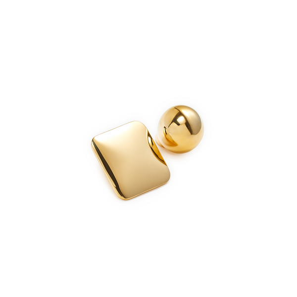 Jacquemus Les Rond Carré Earrings In Gold