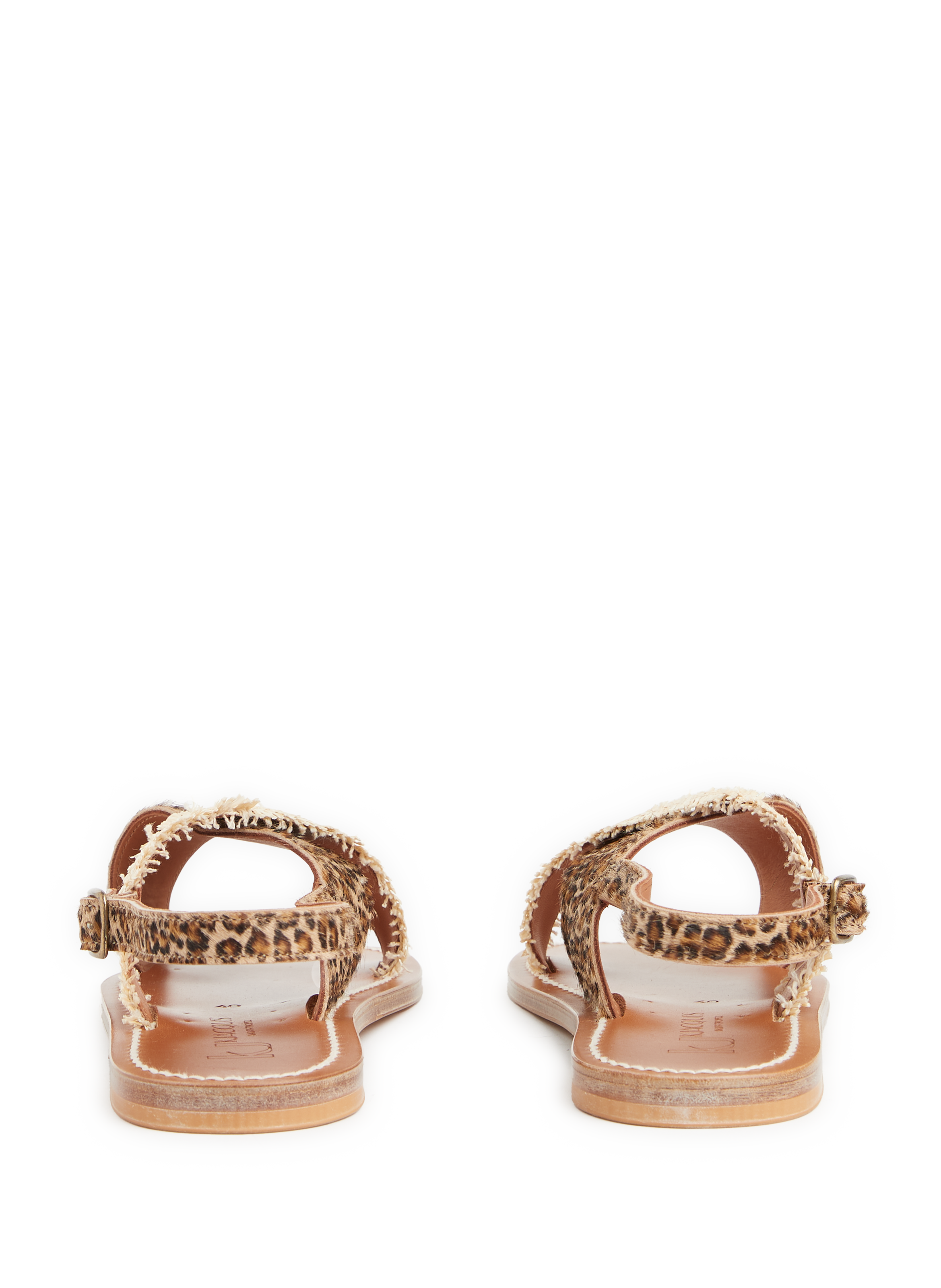 Osorno flat leather sandals K. JACQUES Multicolour