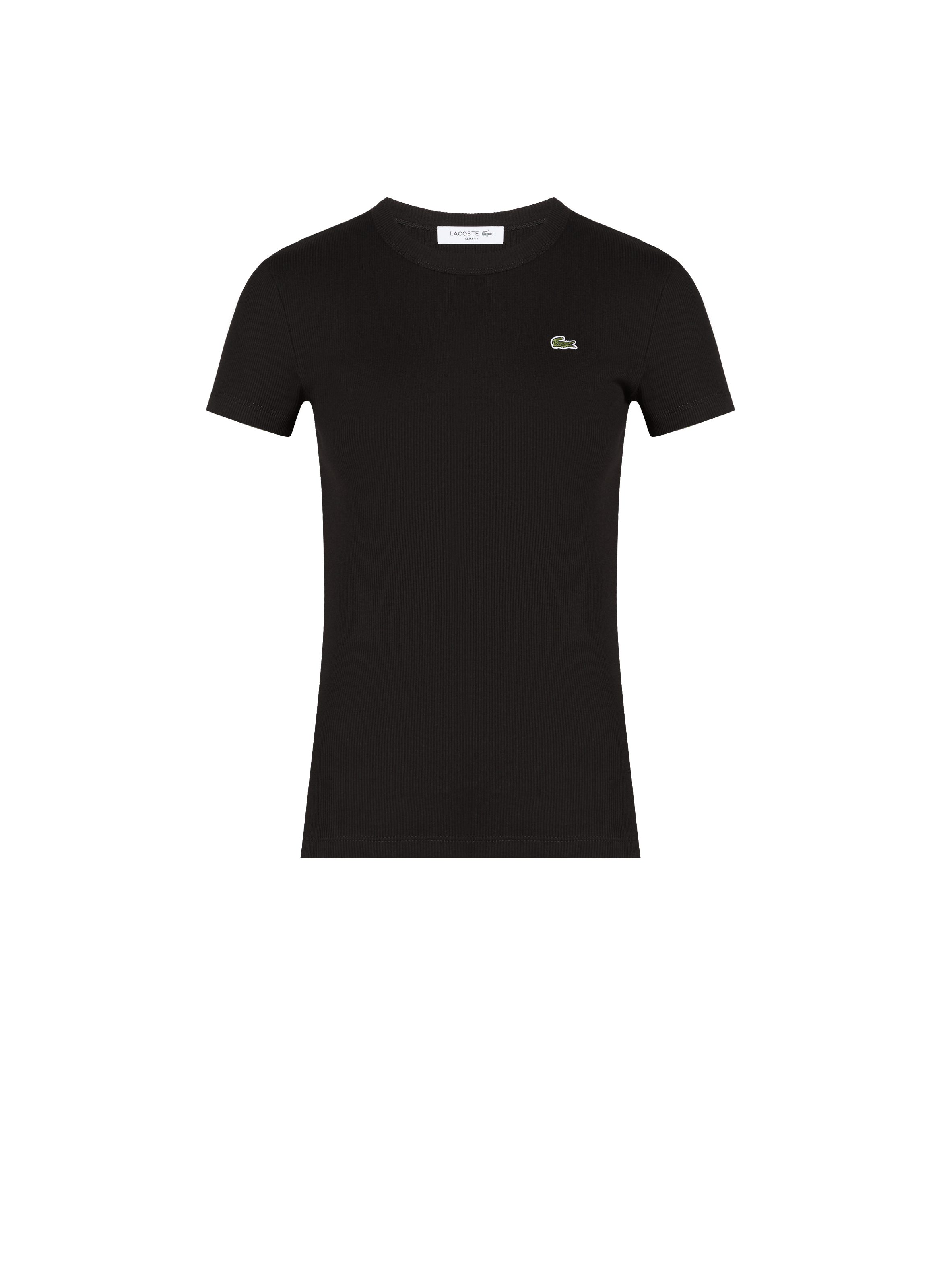 T-shirt côtelé LACOSTE Noir