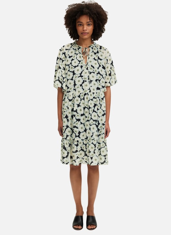 Robe courte imprimé pivoines - philomena Noir by PABLO PABLO Robe courte imprimé pivoines - philomena Noir
