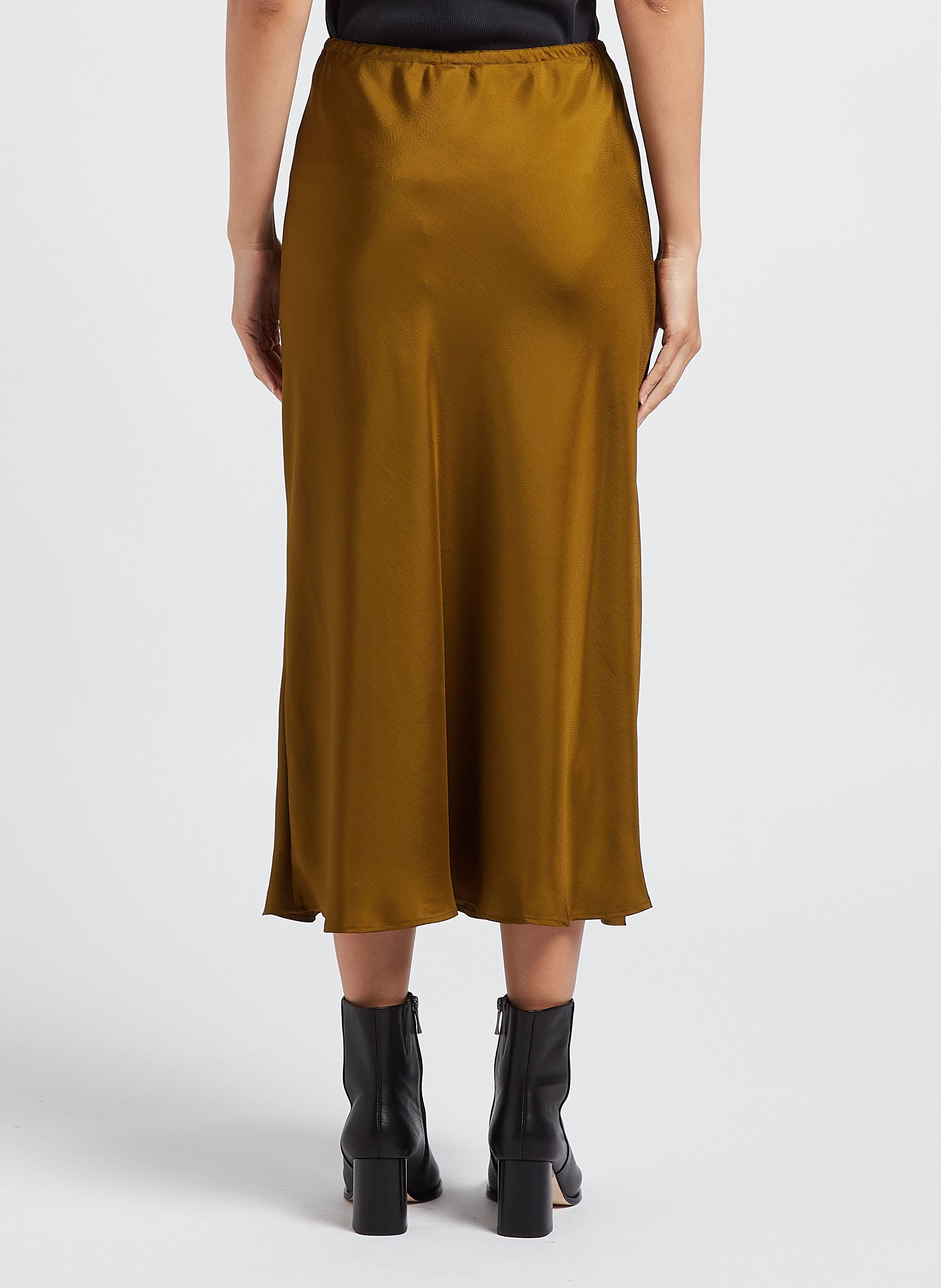 Jupe midi fluide en satin fever SOEUR 