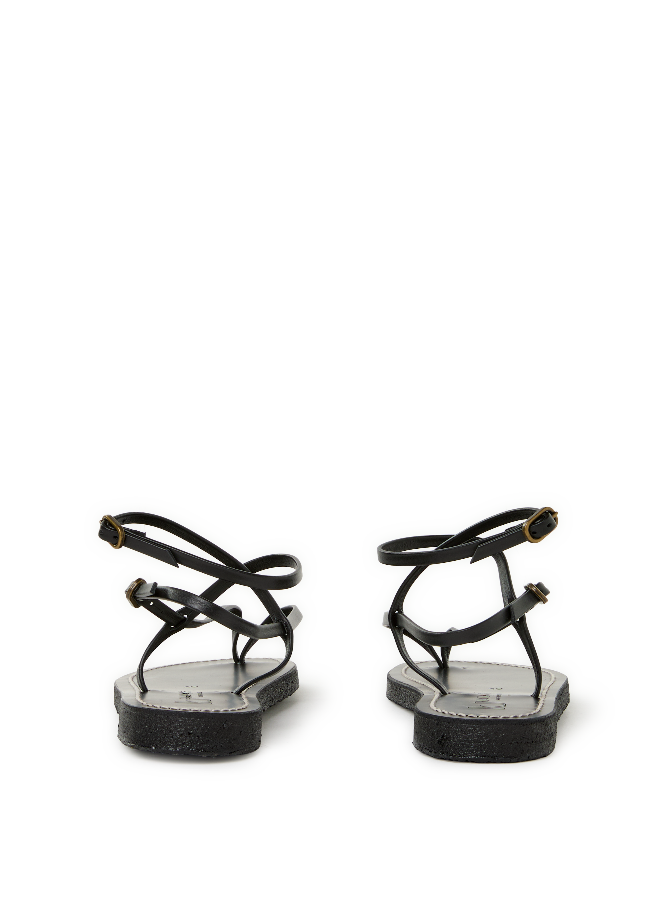 Abako leather sandals K. JACQUES Black