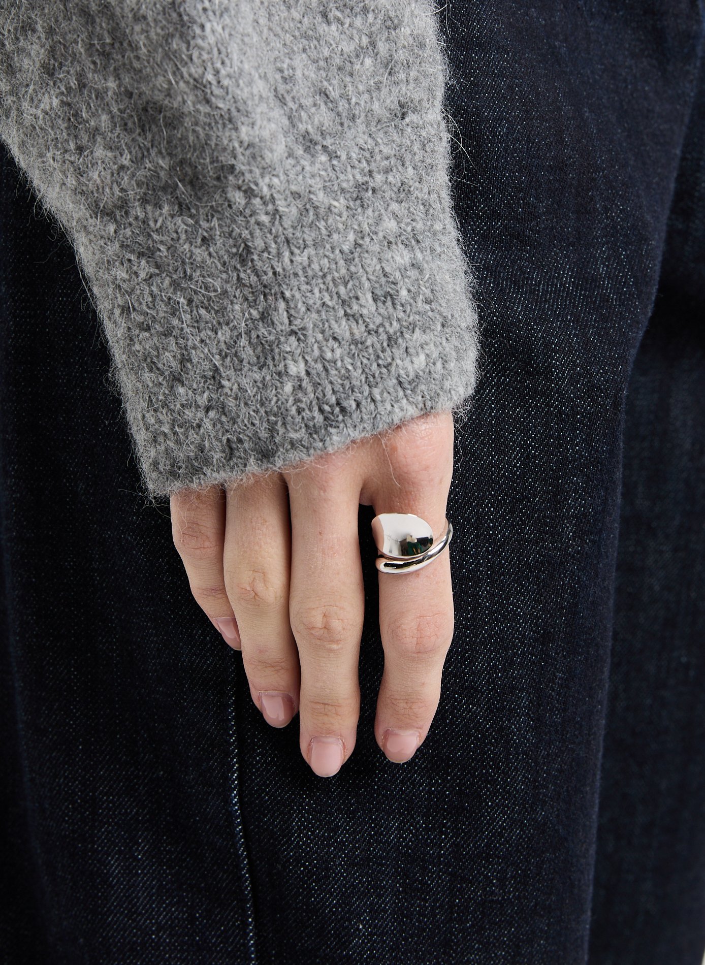 Bague ajustable  AU PRINTEMPS PARIS Argent