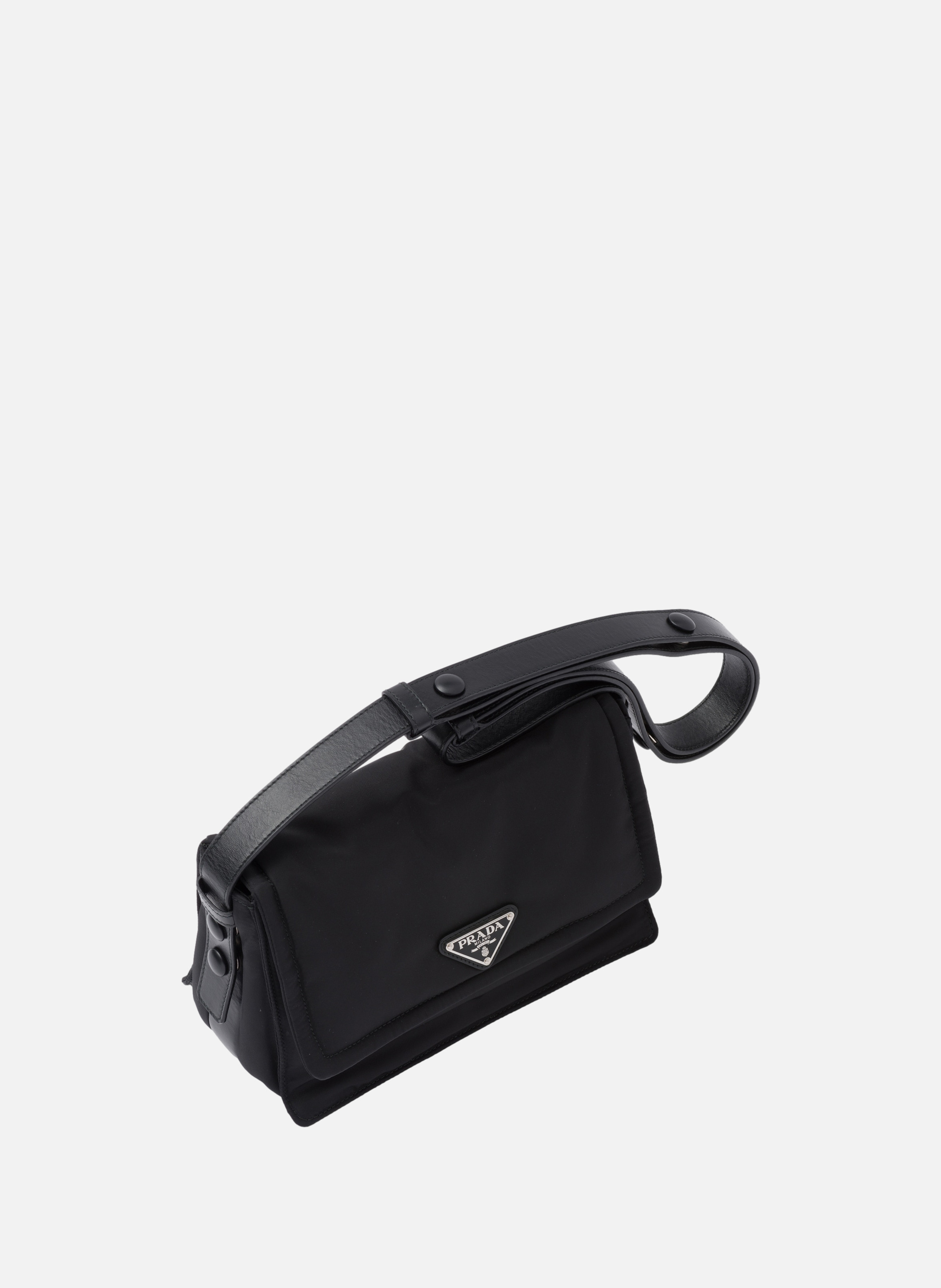 Petit sac porté épaule prada traveller en re-nylon PRADA Noir