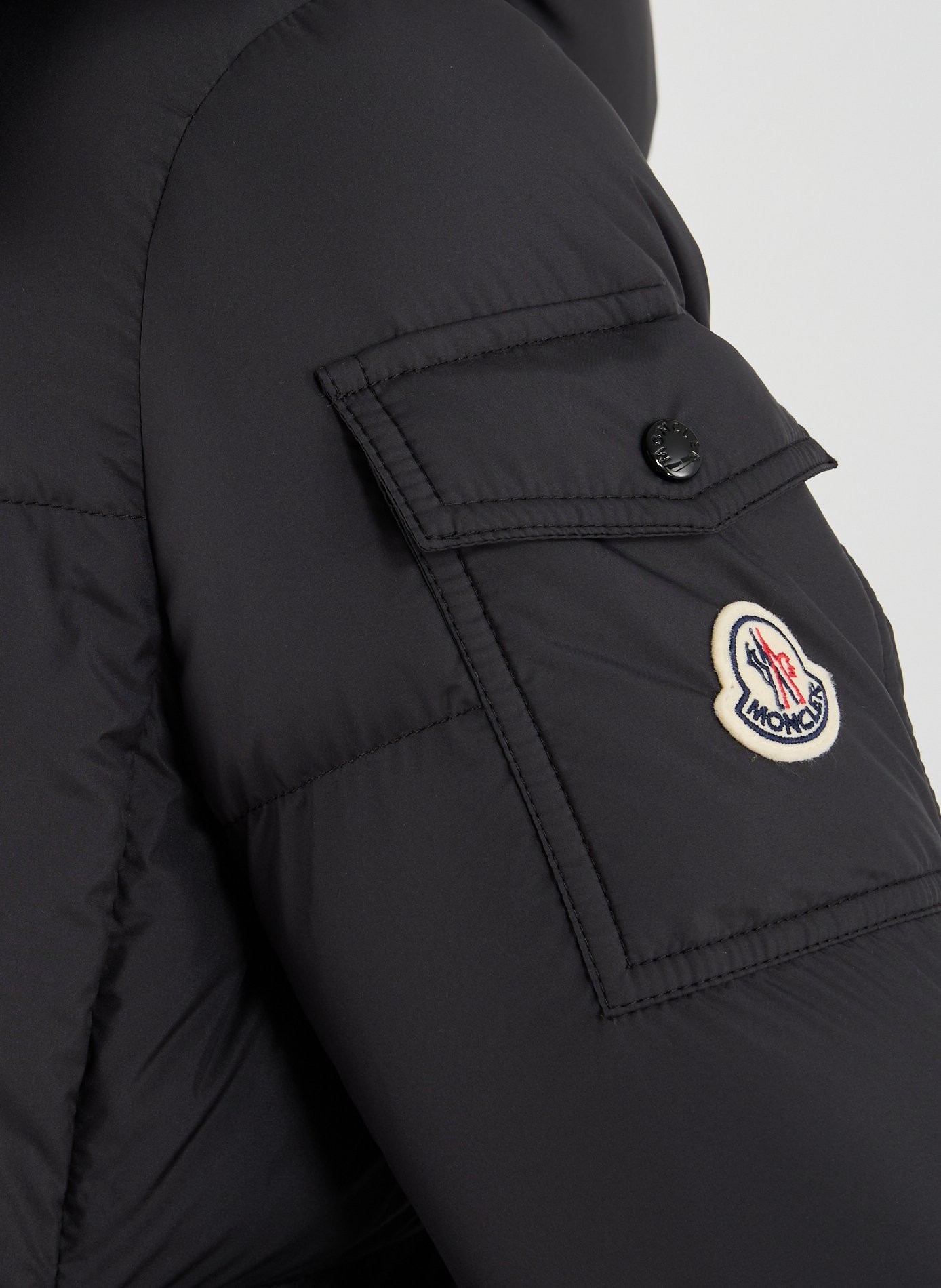 Quilted jacket with removable hood MONCLER Black