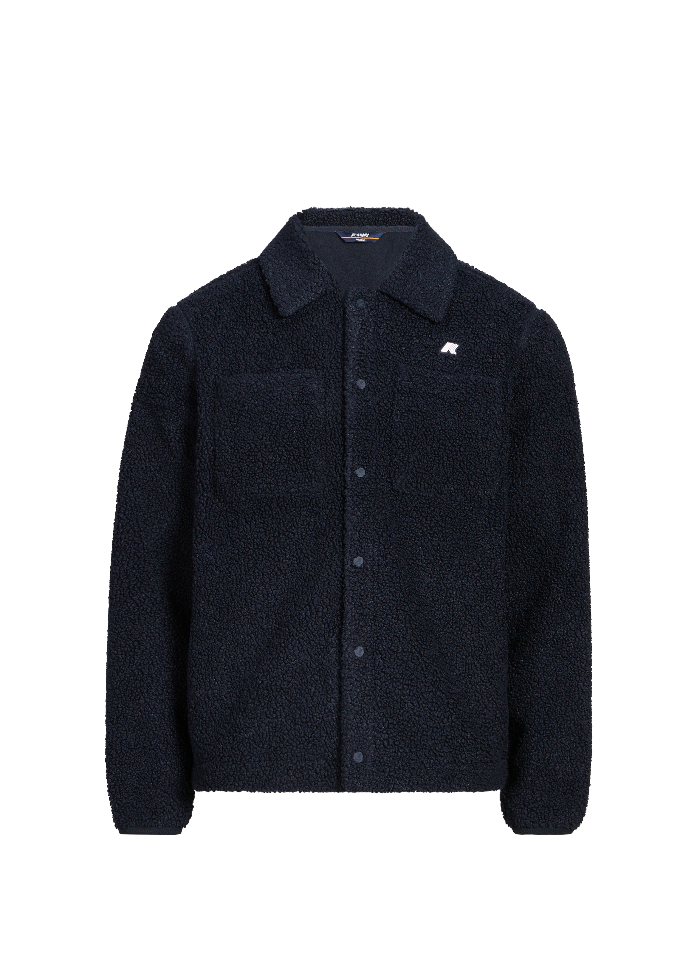 K-WAY Shearling Classic Collar Overshirt Blue