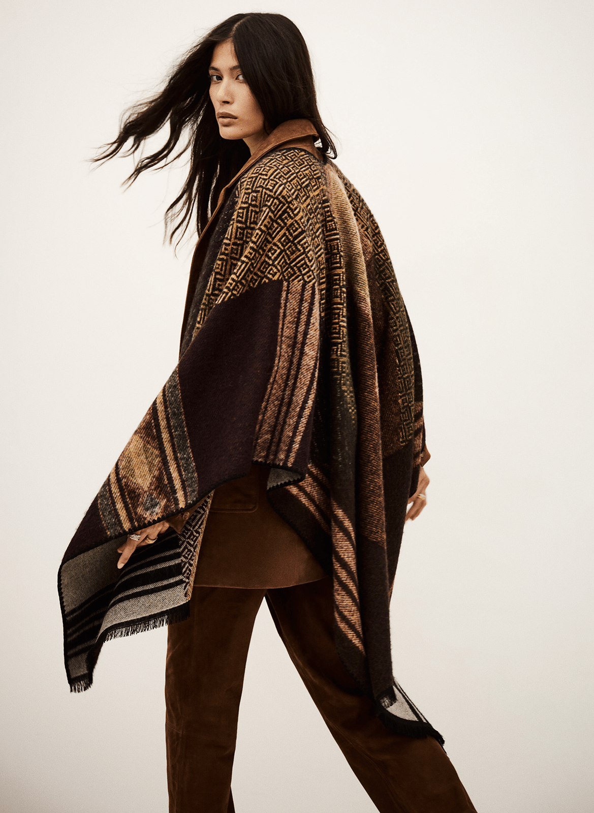 Poncho imprimé panama BA&SH Multicolore