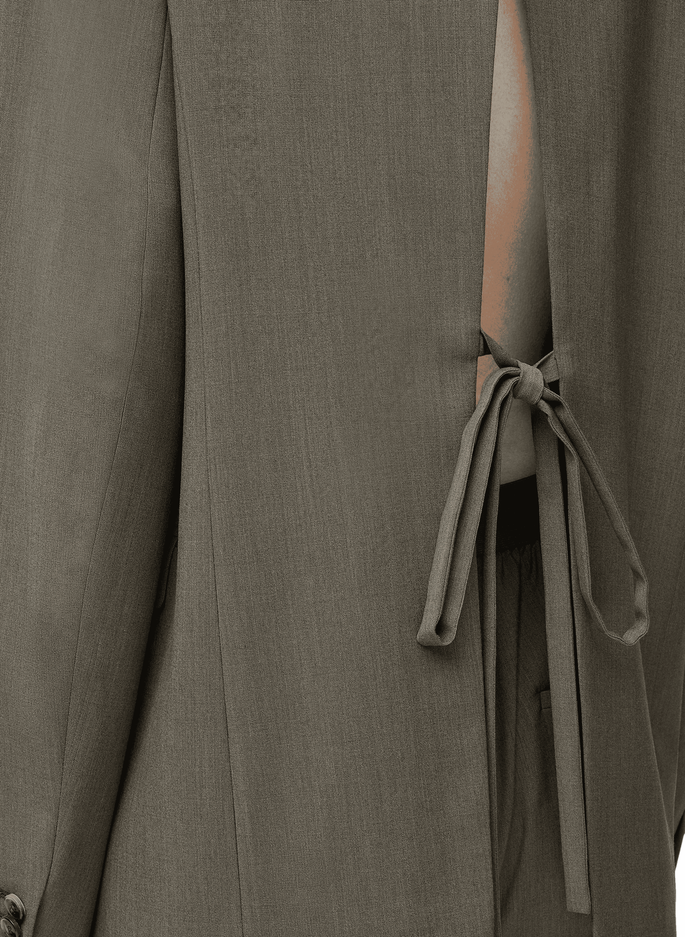 Straight wool blend blazer LOEWE Green