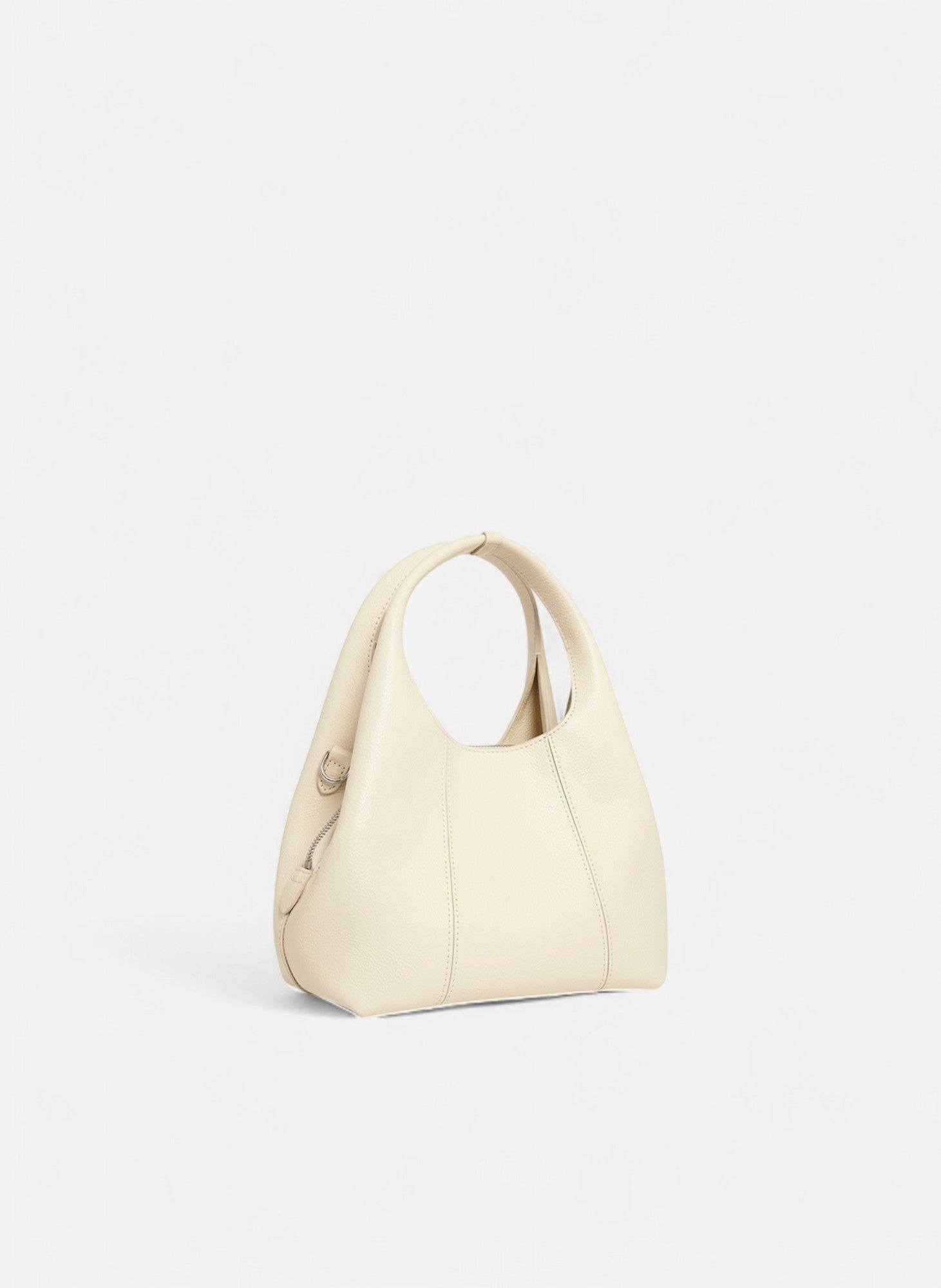 Petit sac à main juliette en cuir grainé LE TANNEUR Blanc