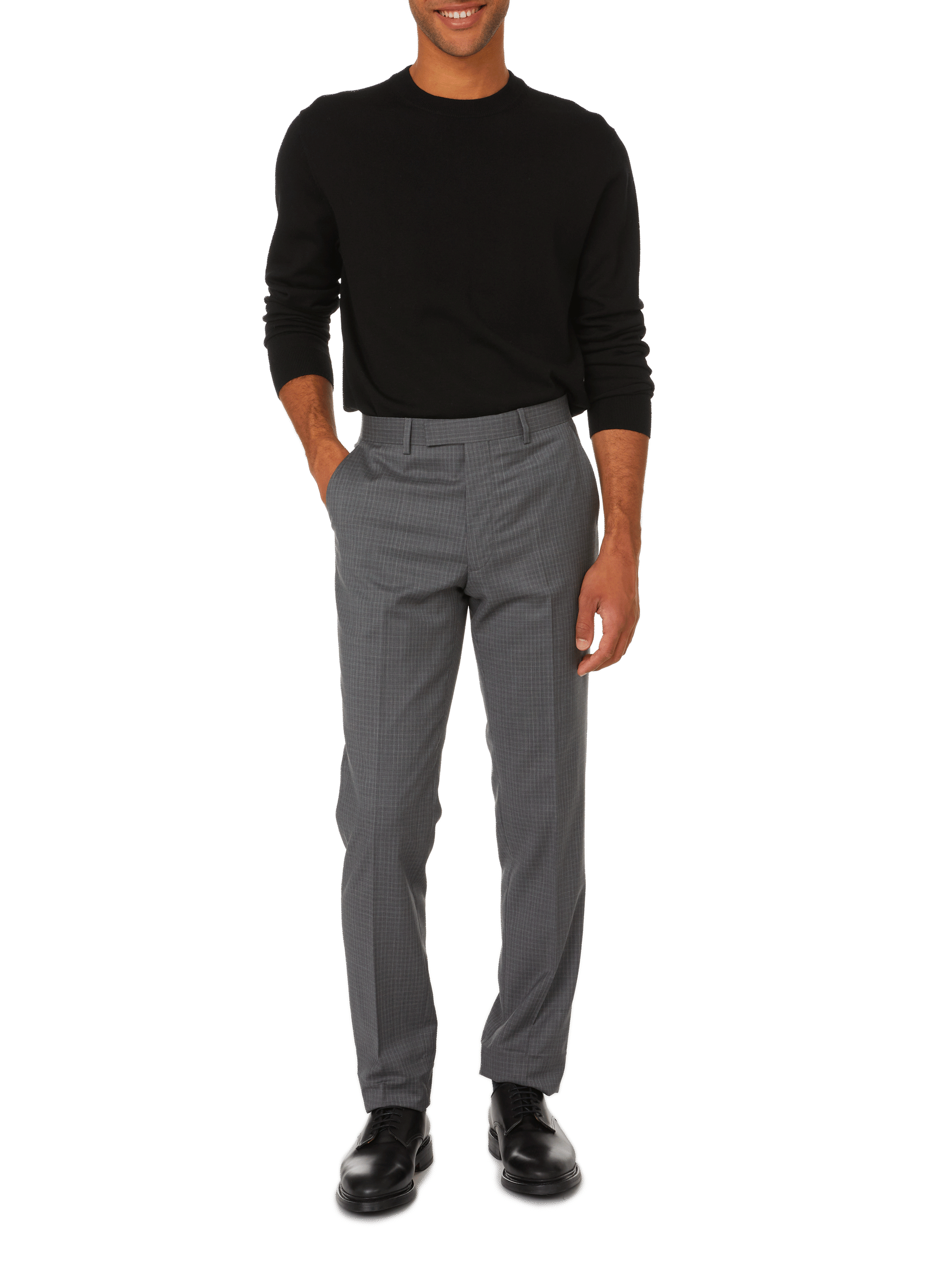 Pull Arnau col rond en laine mérinos SAISON 1865 Noir