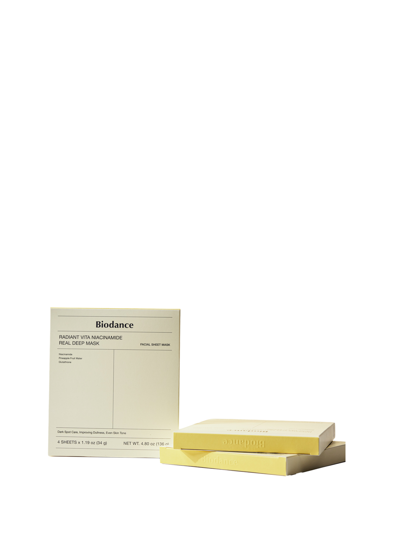 Pack de 4 Masques Radiant Éclaircissant à la Niacinamide BIODANCE No color