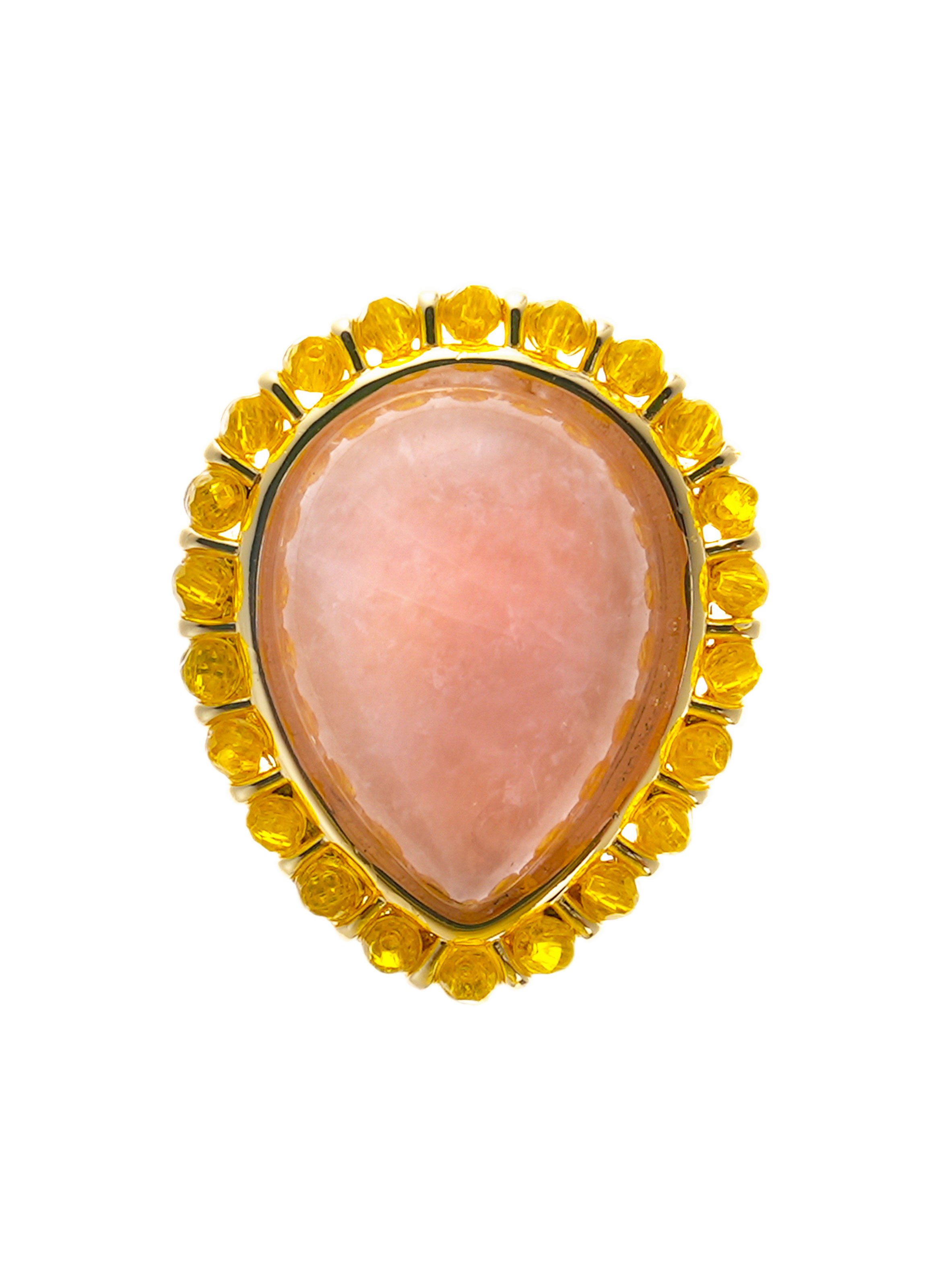 Bague réglable goutte sertie de perles paraty HIPANEMA Rose